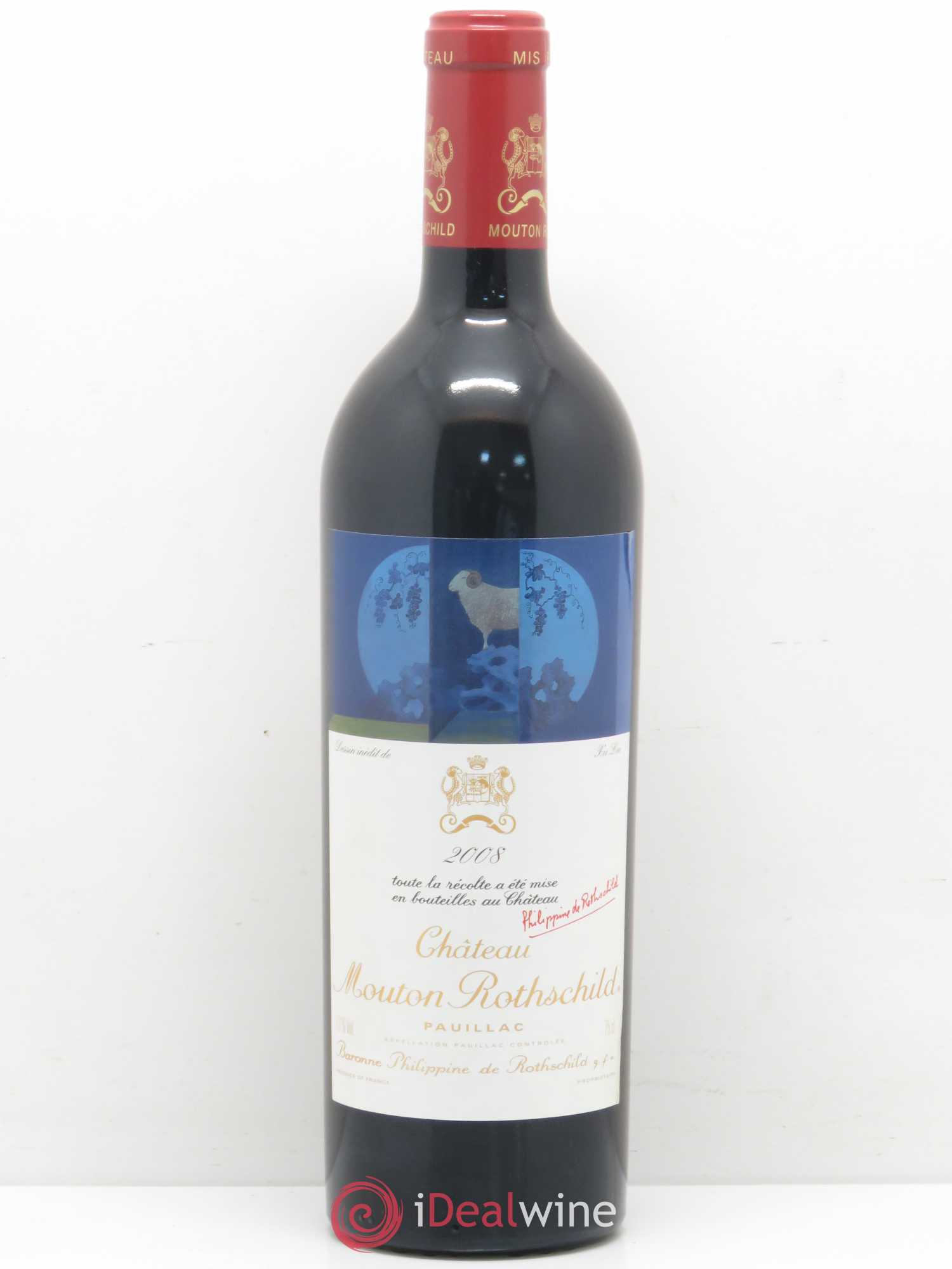 Château Mouton Rothschild 1er Grand Cru Classé 2008 - Lot de 1 bouteille - 0