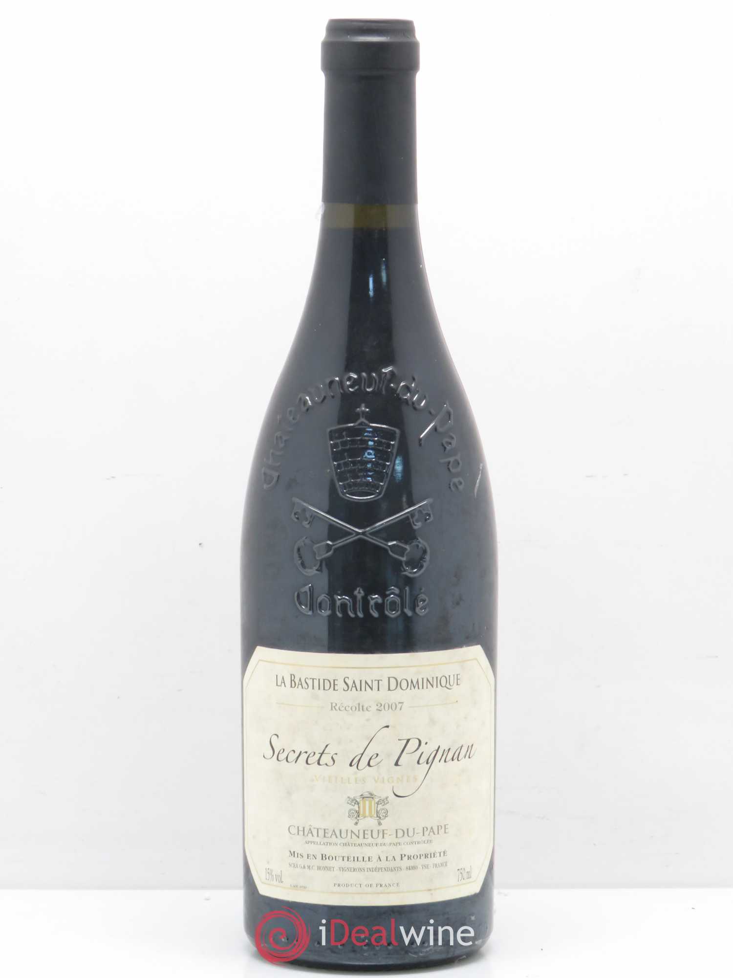 Châteauneuf-du-Pape Bastide St Dominique Secrets De Pignan vieilles vignes 2007 - Posten von 1 Flasche - 0