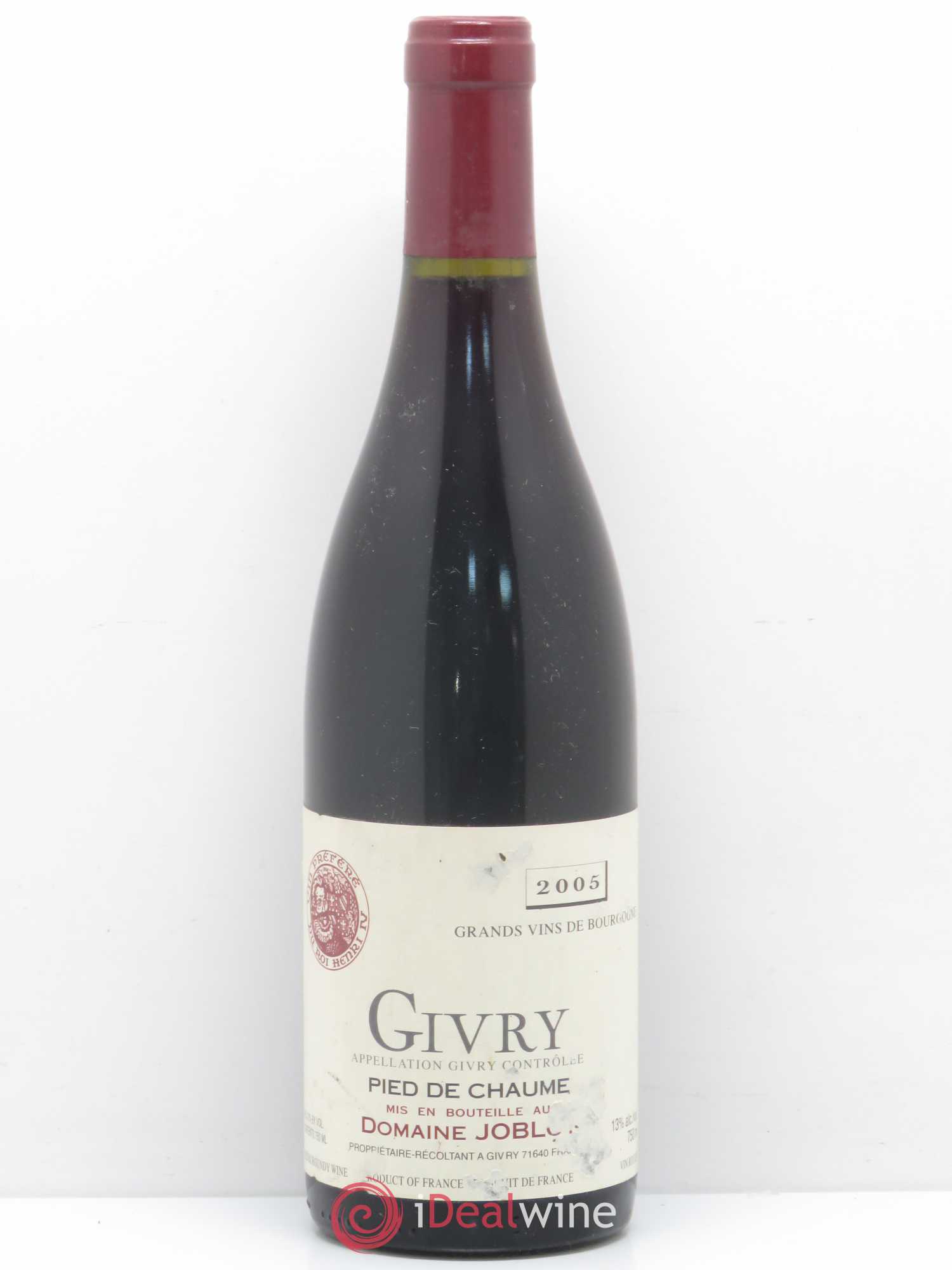 Givry Pied de Chaume Joblot (Domaine) 2005 - Lot de 1 bouteille - 0
