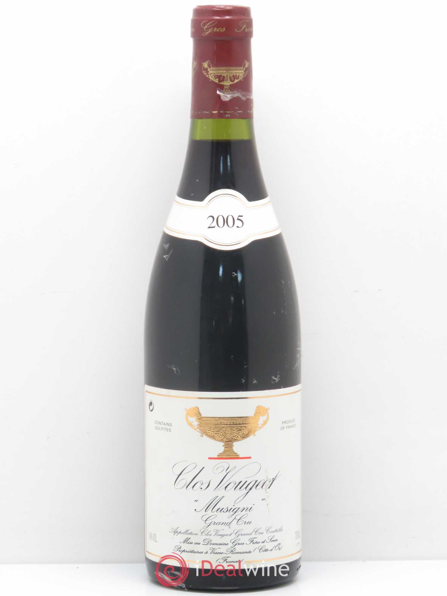 Clos de Vougeot Grand Cru Musigni Gros Frère & Soeur 2005 - Lot de 1 bouteille - 0