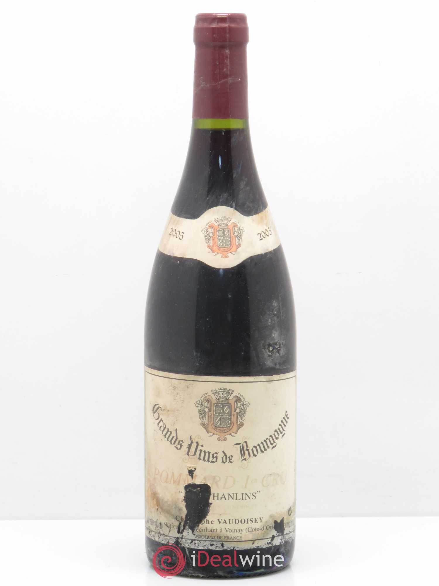 Pommard 1er Cru Chanlins Christophe Vaudoisey 2005 - Lot de 1 bouteille - 0