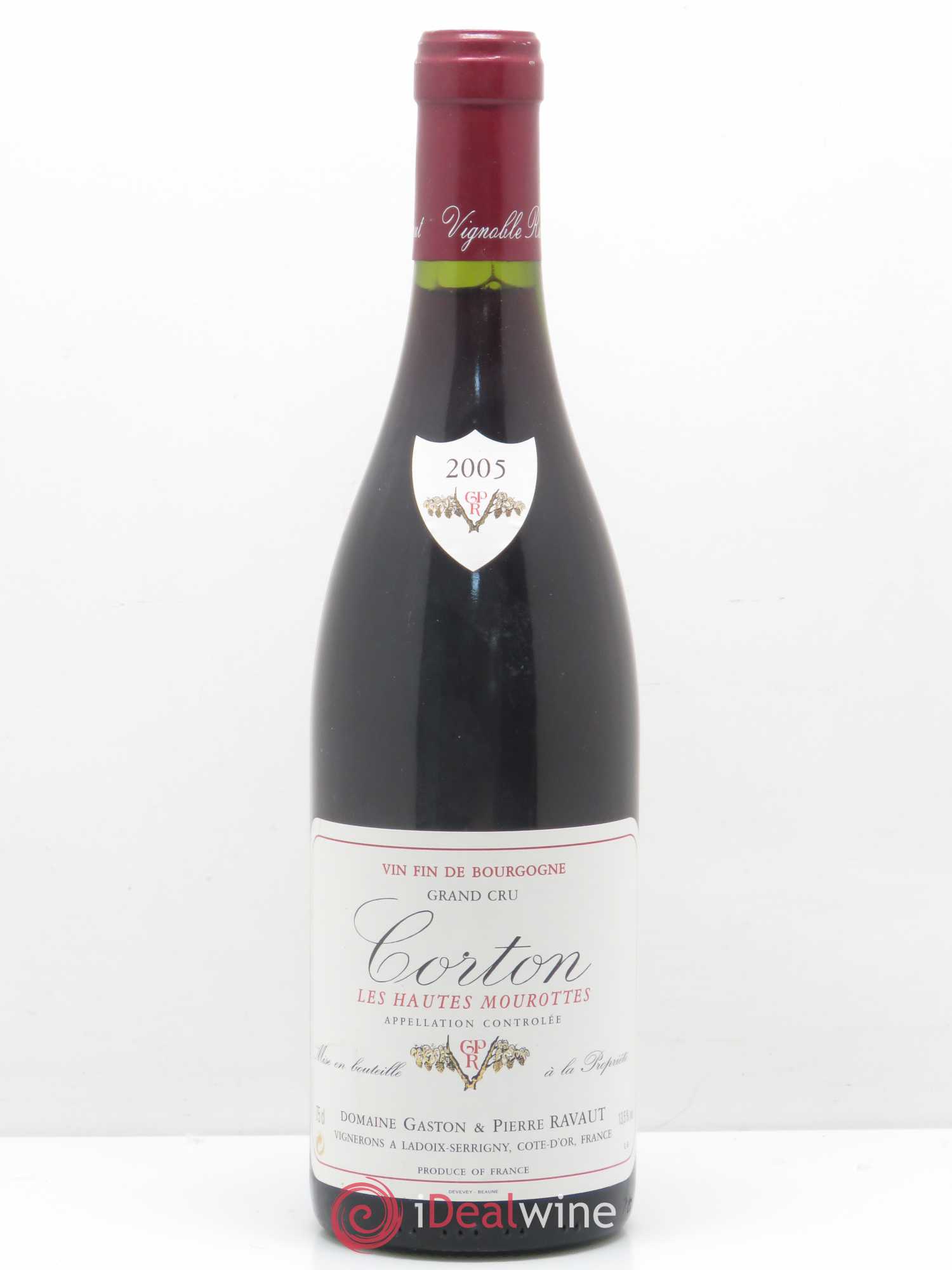 Corton Grand Cru Hautes Mourottes Ravaut 2005 - Lot de 1 bouteille - 0