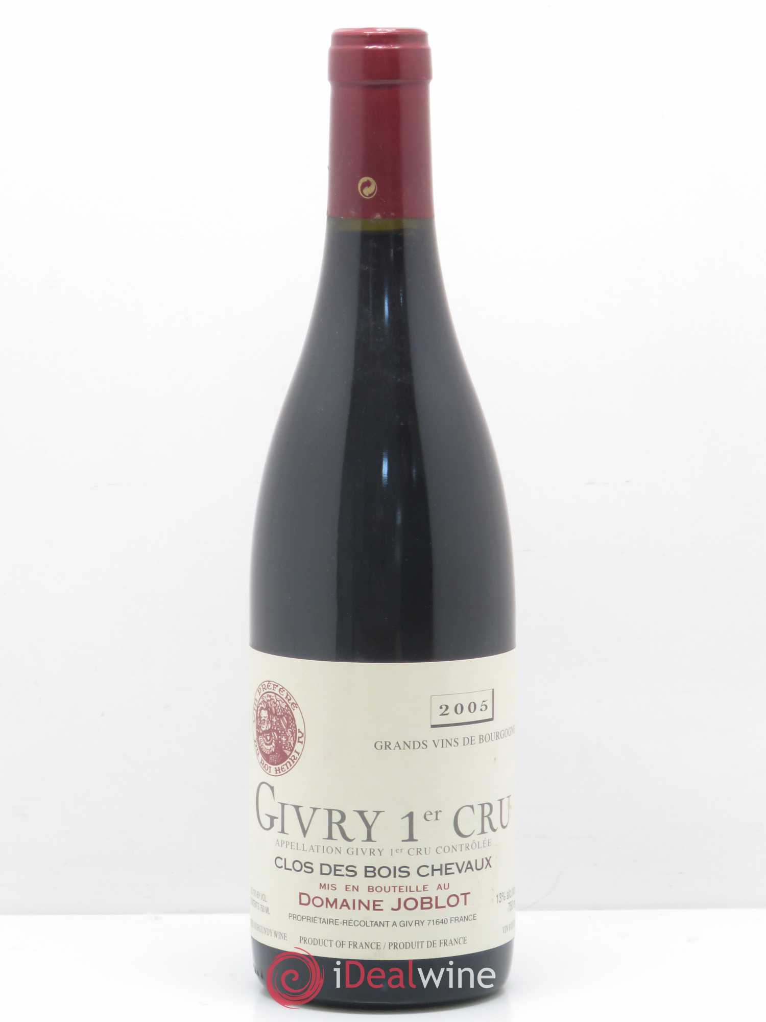Givry 1er Cru Clos Des Bois Chevaux Joblot 2005 - Posten von 1 Flasche - 0