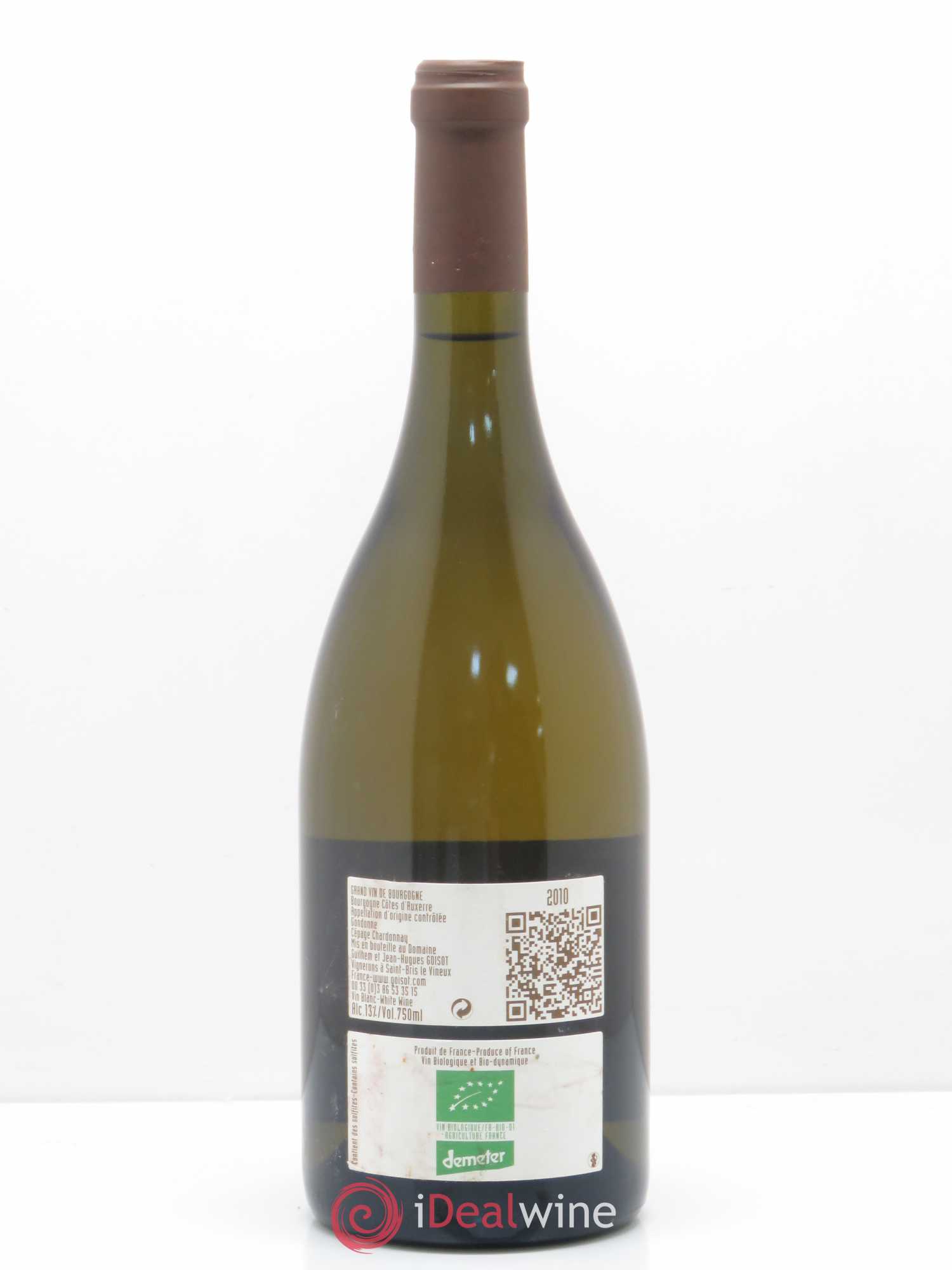 Bourgogne Côtes d'Auxerre Gondonne Goisot 2010 - Lot de 1 bouteille - 1