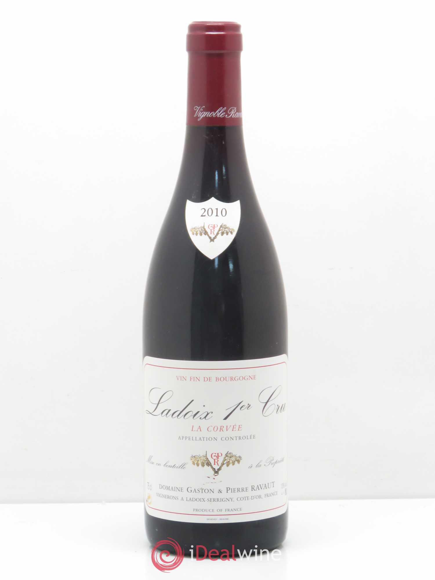 Bourgogne Ladoix 1er Cru Corvees Ravaut 2010 - Lot de 1 bouteille - 0