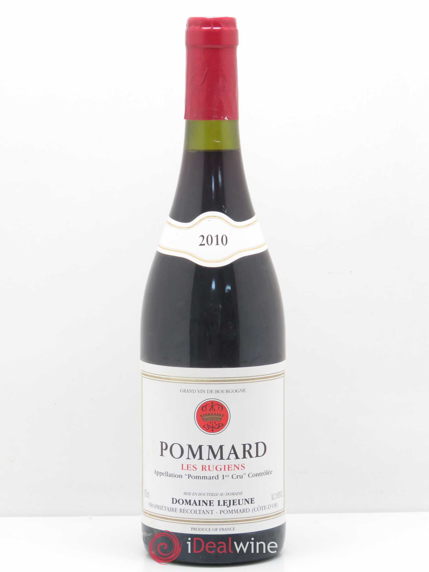 Pommard 1er Cru Rugiens Lejeune 2010 - Lot de 1 bouteille - 0