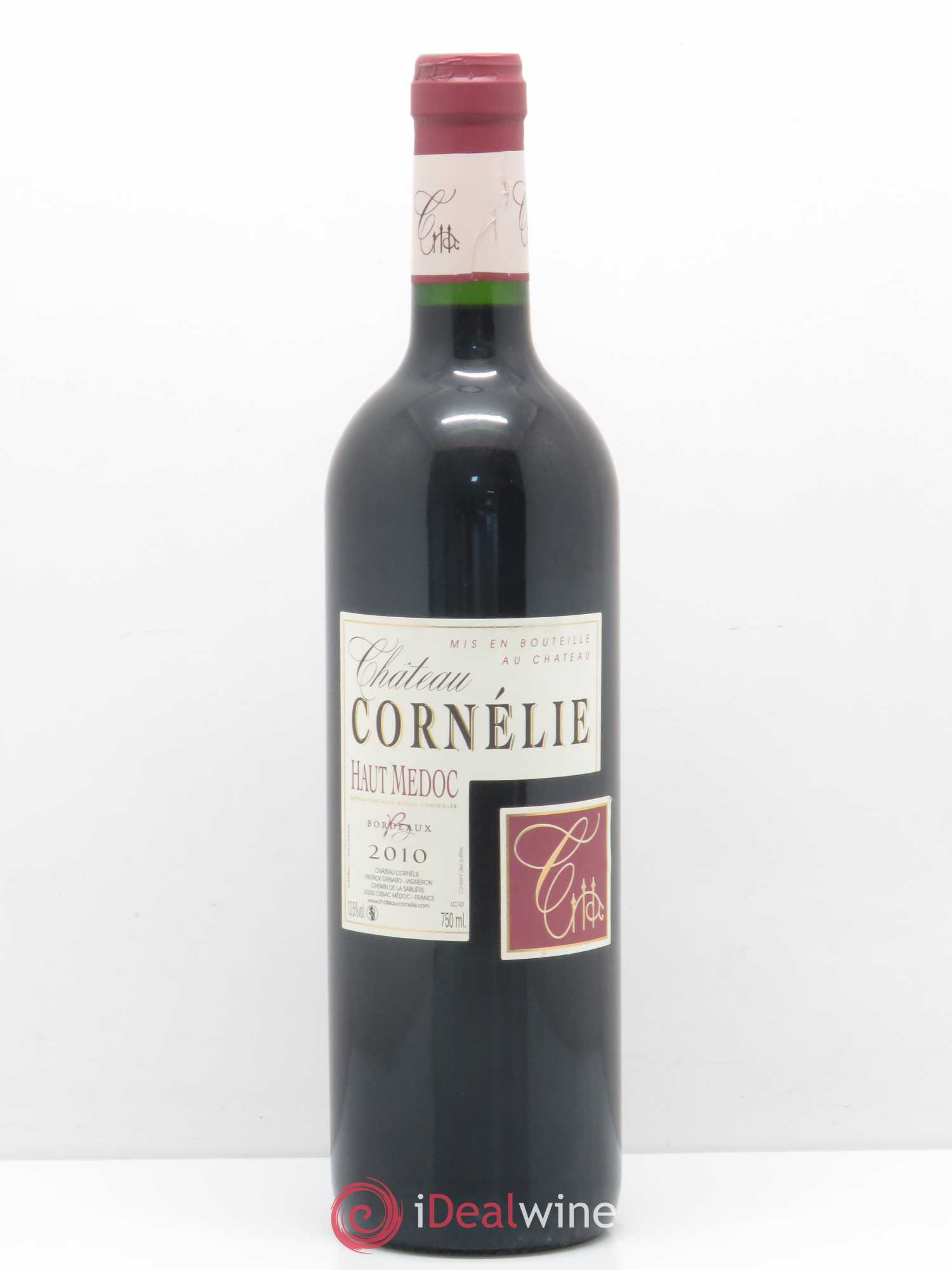 Bordeaux Château Cornelie 2010 - Lot de 1 bouteille - 0