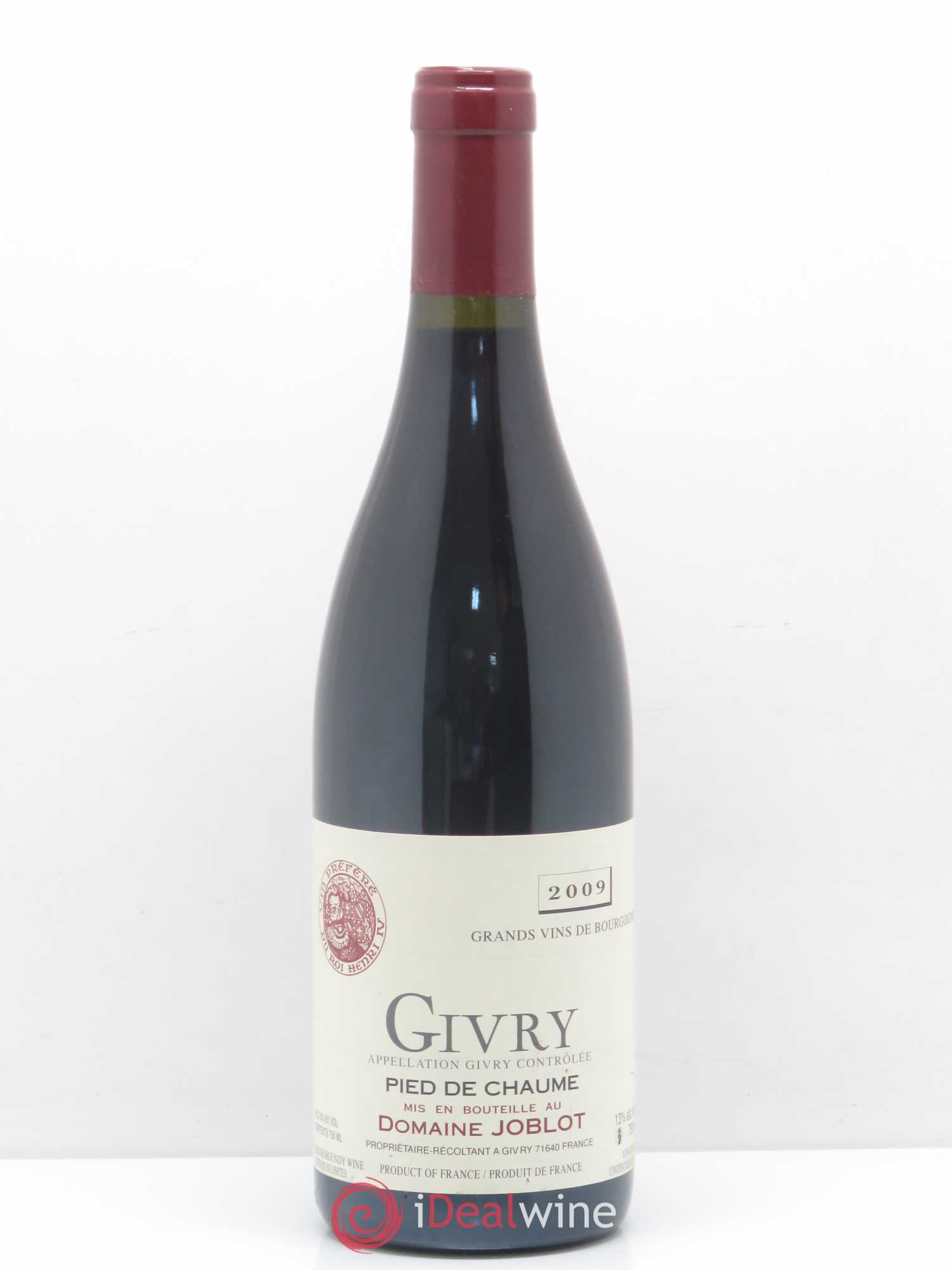Givry Pied de Chaume Joblot (Domaine) 2009 - Lot de 1 bouteille - 0