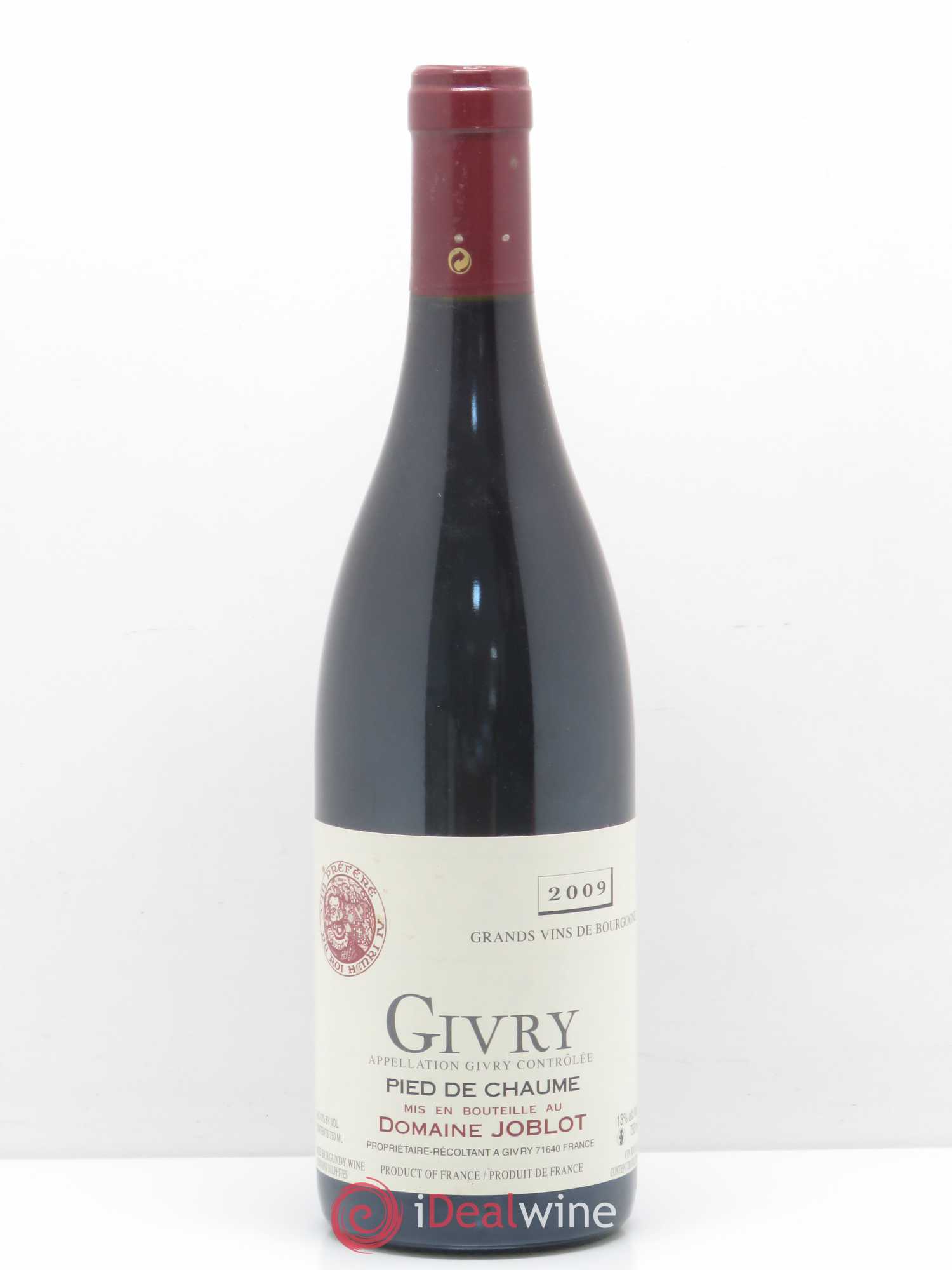 Givry Pied de Chaume Joblot (Domaine) 2009 - Lot de 1 bouteille - 0