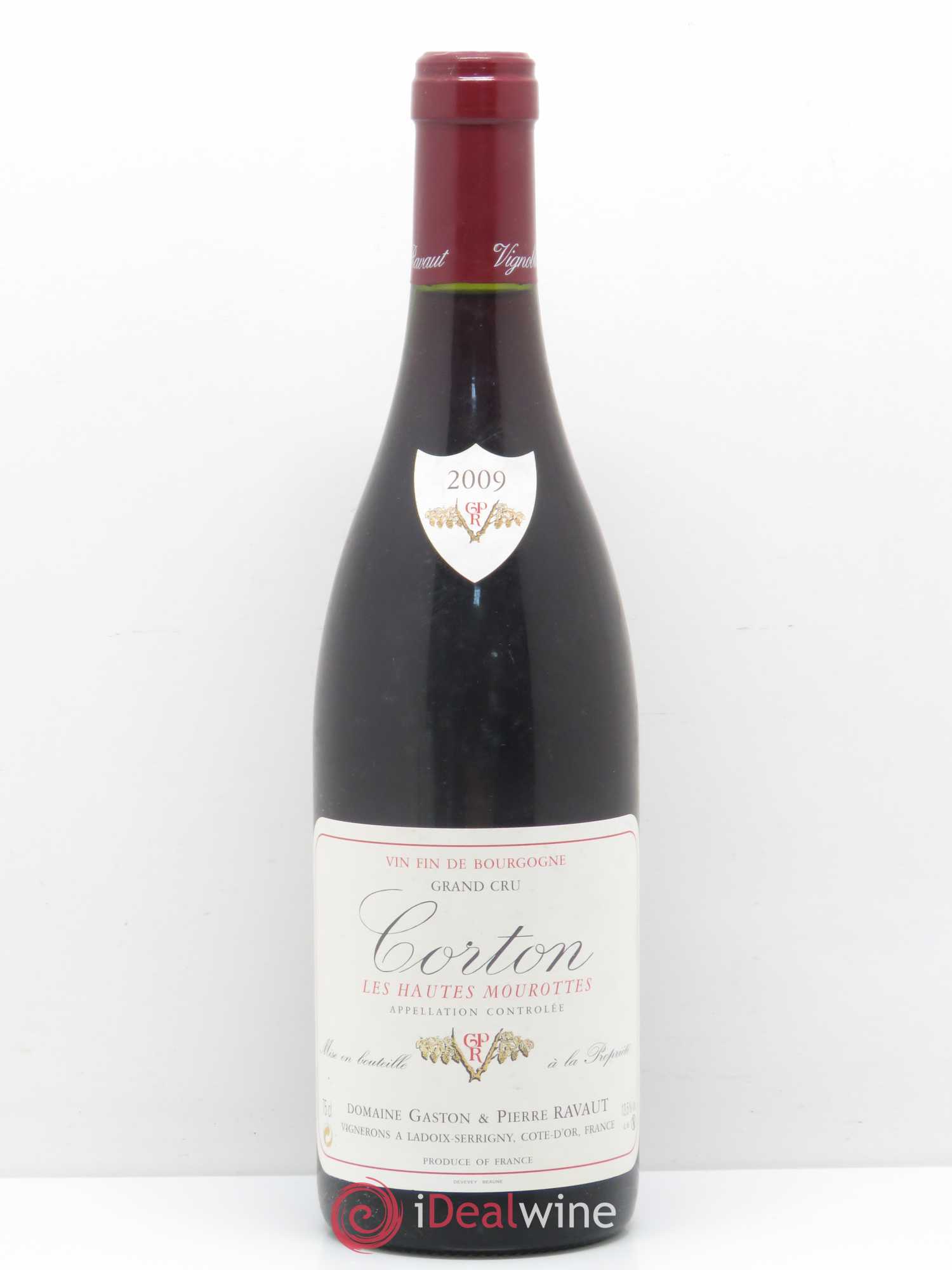 Corton Grand Cru Hautes Mourottes Ravaut 2009 - Lot de 1 bouteille - 0