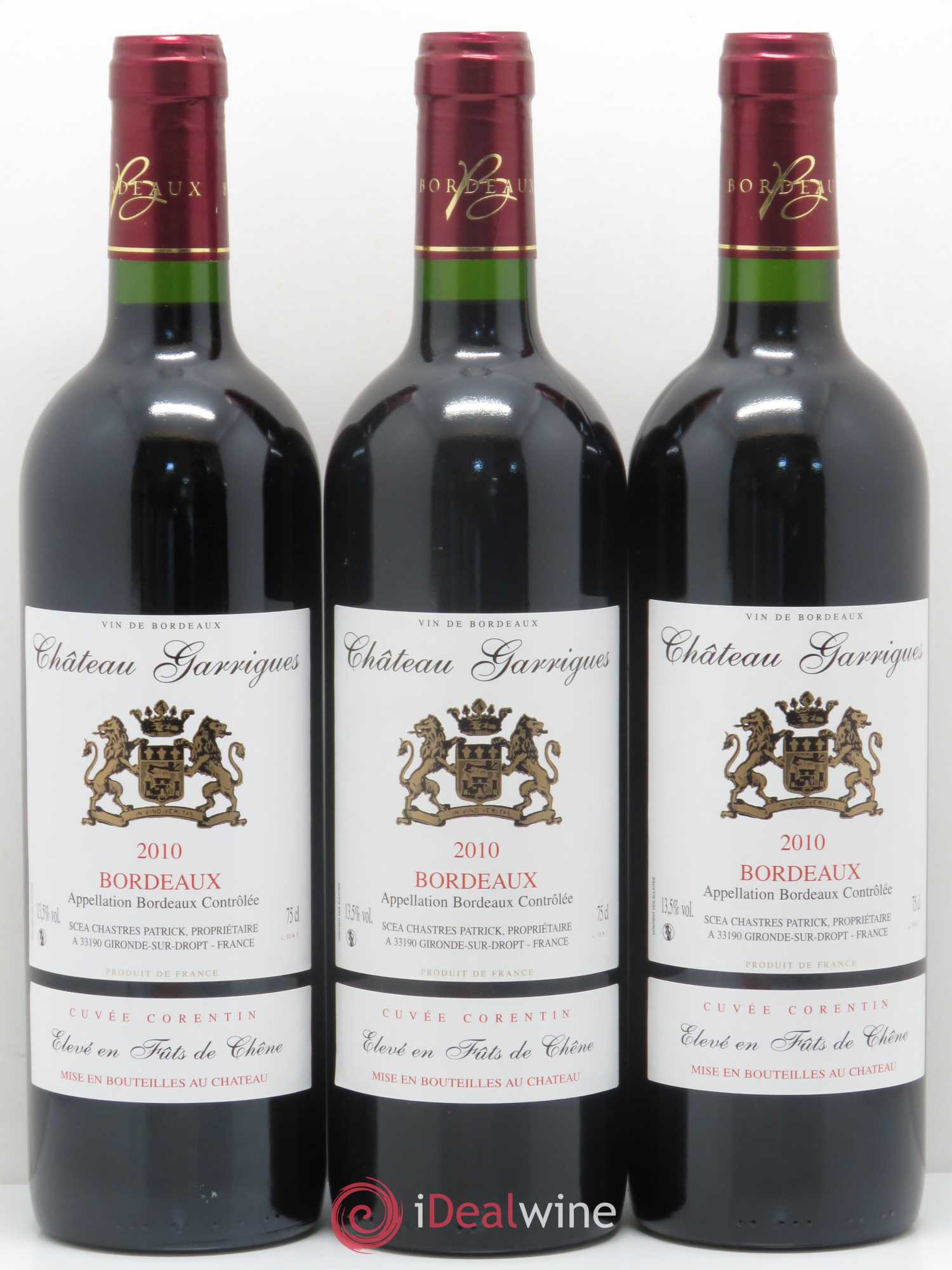 Divers Chateau Garrigues Cuvee Corentin 2010 - Posten von 3 Flaschen - 0