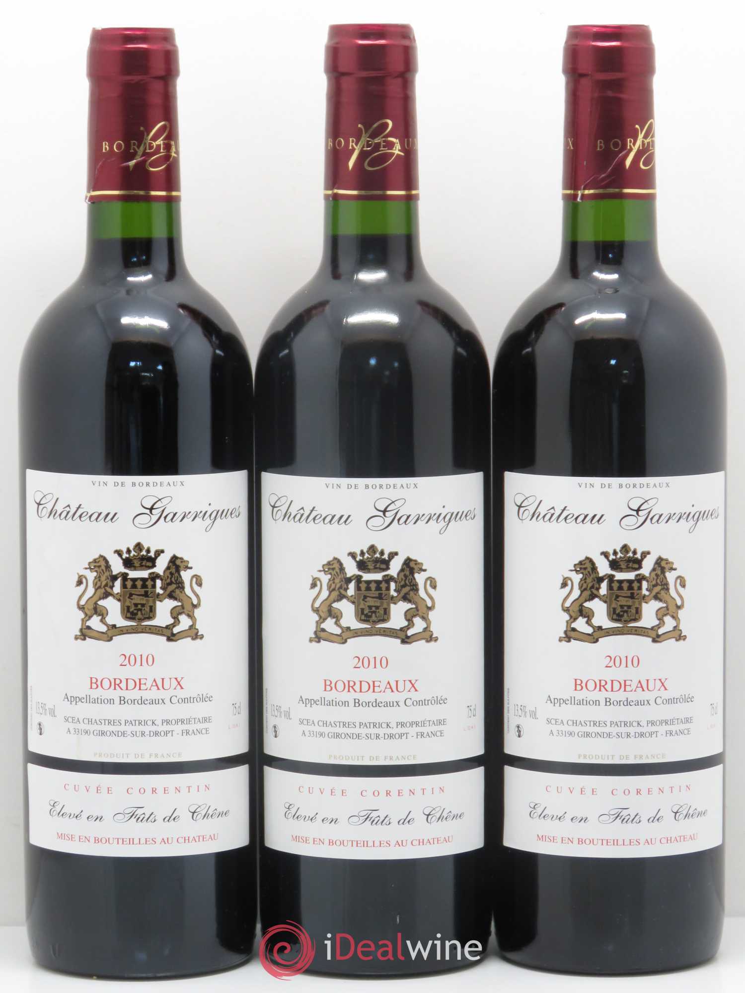 Divers Chateau Garrigues Cuvee Corentin 2010 - Posten von 3 Flaschen - 0