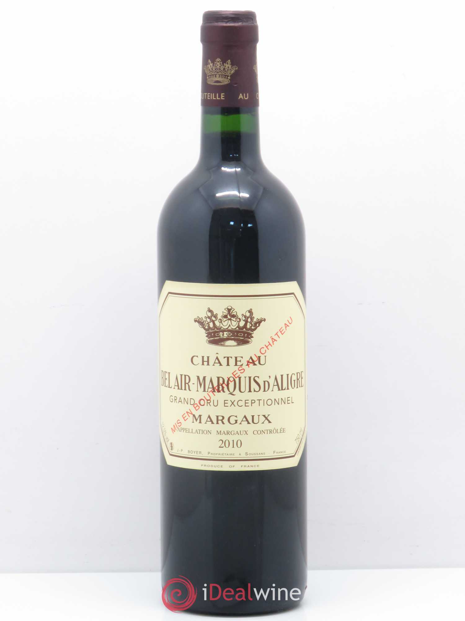 Château Bel Air Marquis d'Aligre 2010 - Lot de 1 bouteille - 0