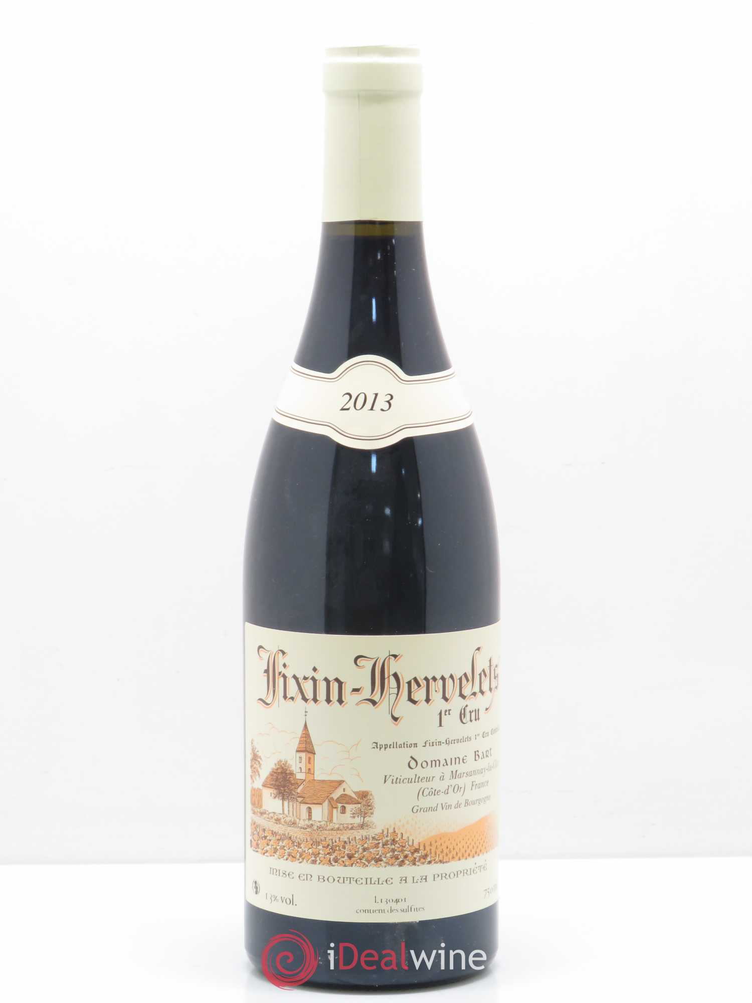 Fixin 1er Cru Les Hervelets Bart 2013 - Lot de 1 bouteille - 0