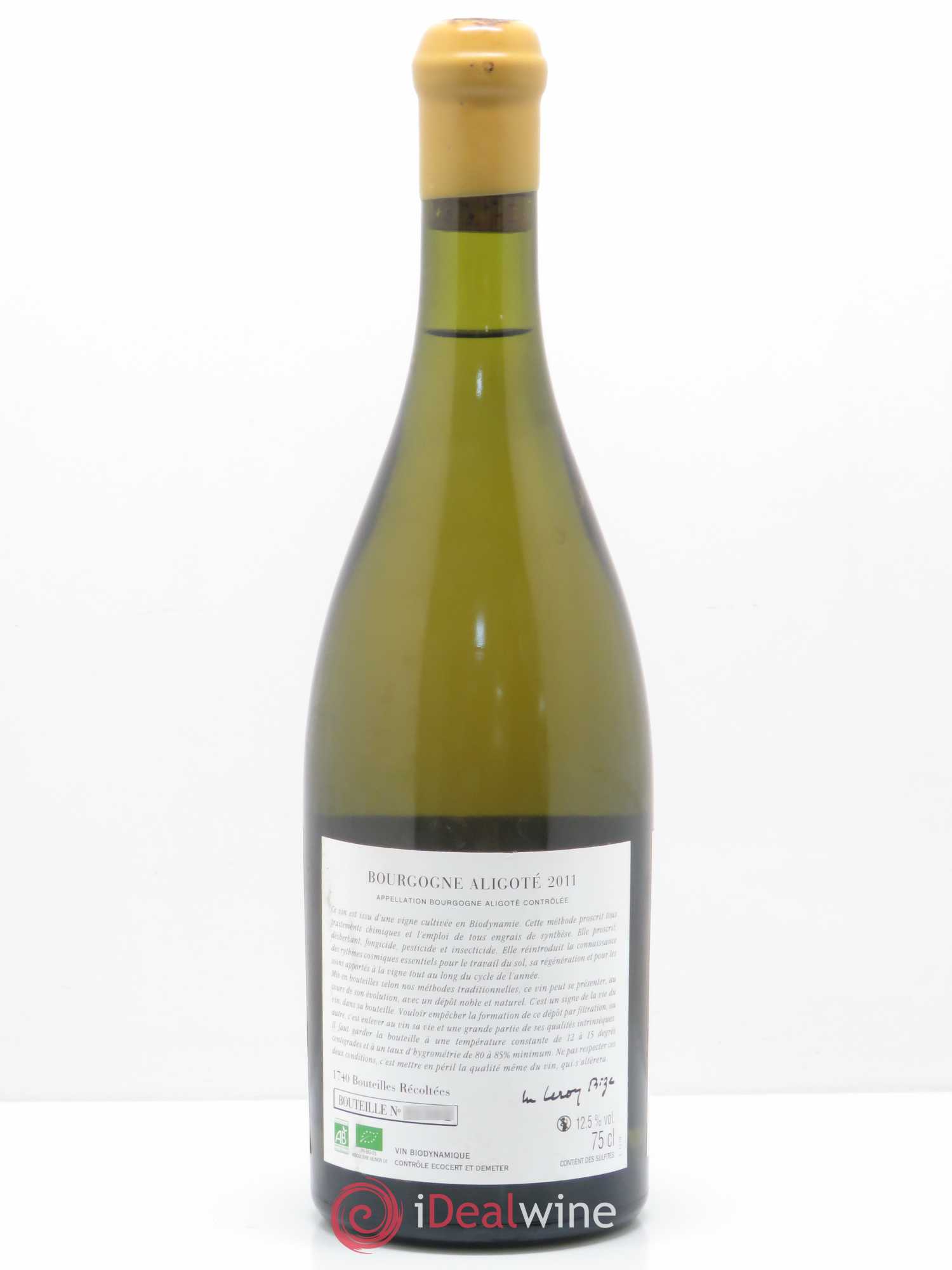 Bourgogne Aligoté Sous Chatelet d'Auvenay (Domaine) Sous Chatelet 2011 - Lot de 1 bouteille - 1