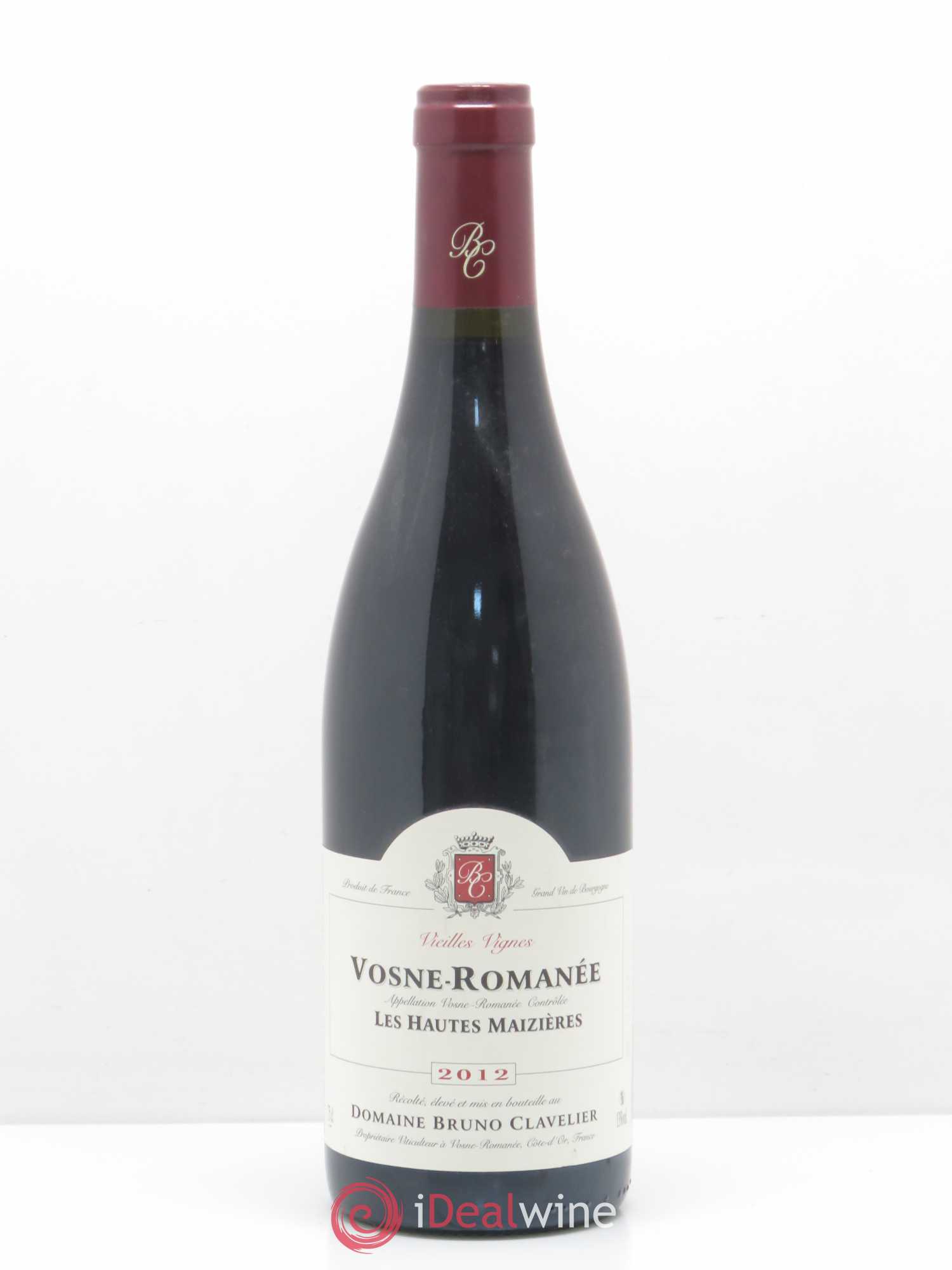 Vosne-Romanée Hautes Maizières vieilles vignes - Clavelier 2012 - Posten von 1 Flasche - 0