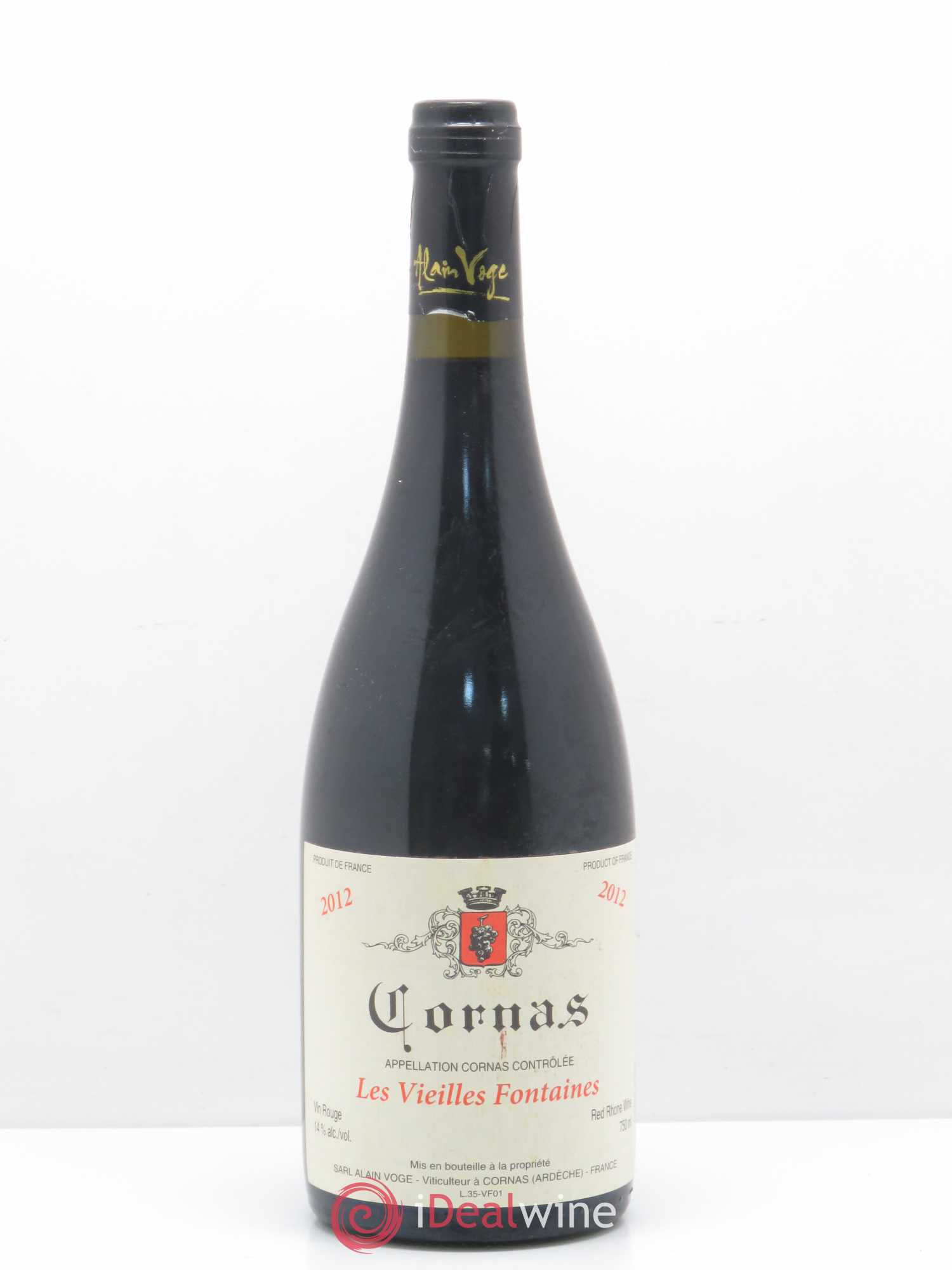 Cornas Les Vieilles Fontaines Alain Voge (Domaine) 2012 - Lot de 1 bouteille - 0