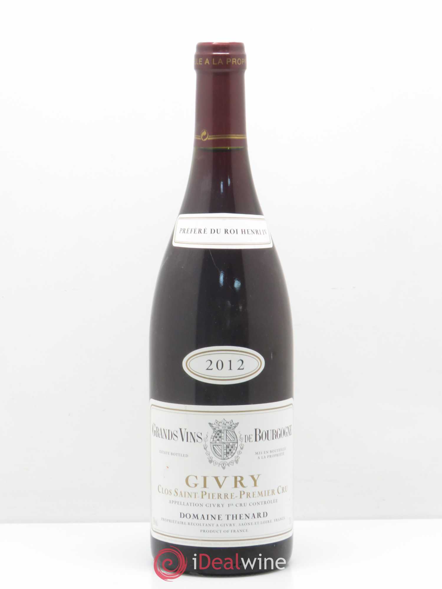 Givry 1er Cru Clos St Pierre Baron Thenard 2012 - Posten von 1 Flasche - 0