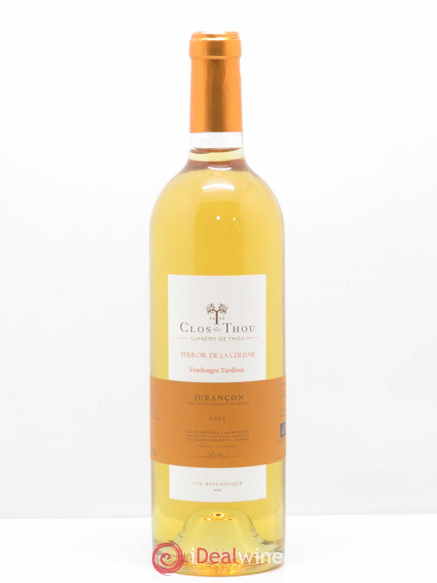 Jurançon Supreme de Thou cerisaie Vendanges Tardives Clos de Thou 2012 - Posten von 1 Flasche - 0