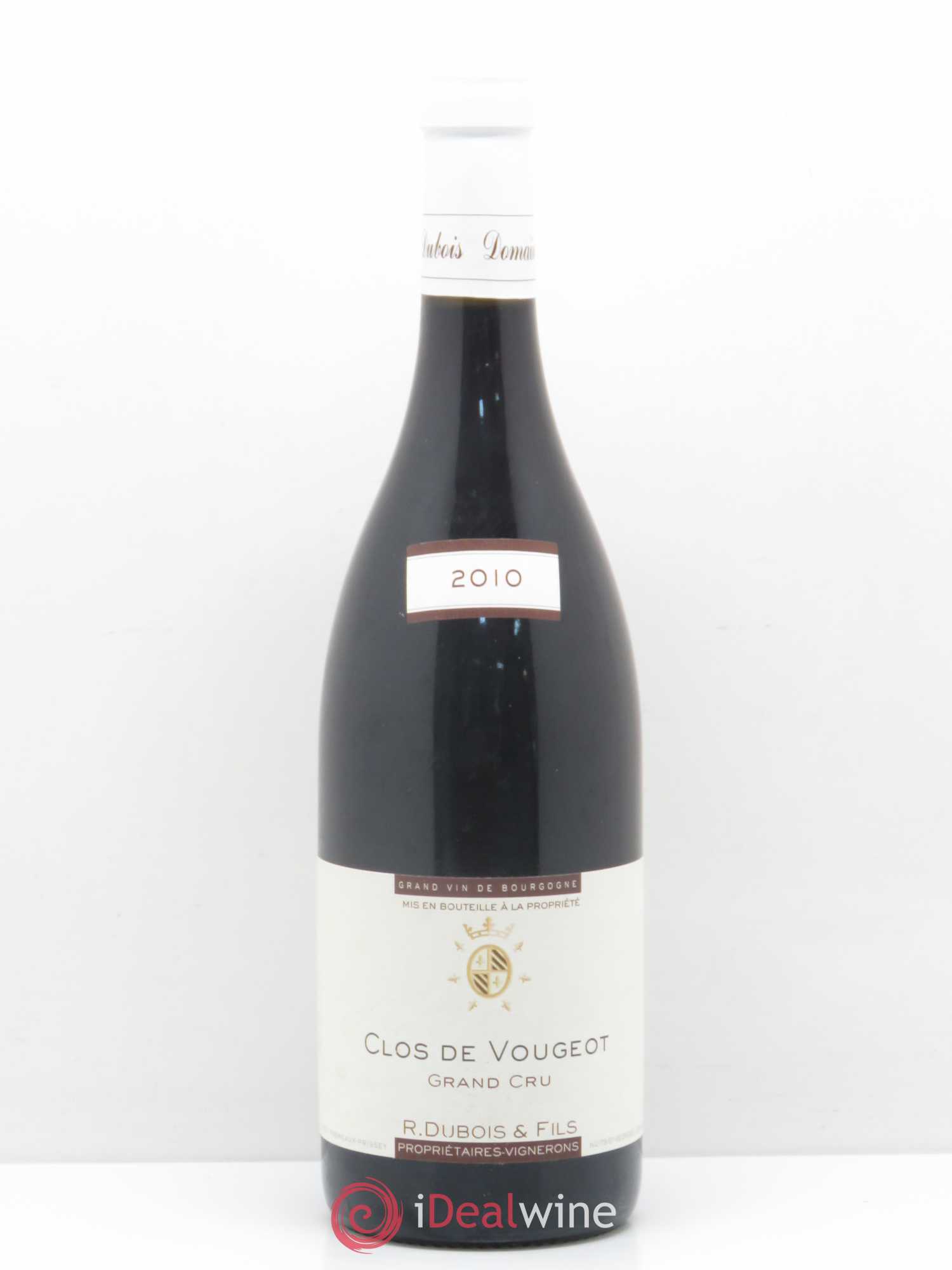 Clos de Vougeot Grand Cru R.Dubois 2010 - Lot de 1 bouteille - 0