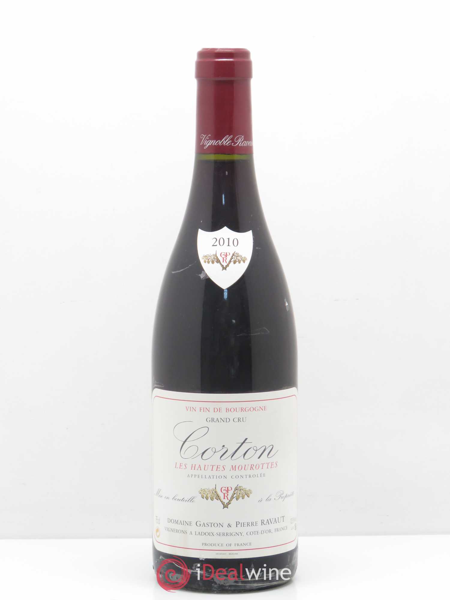 Corton Grand Cru Hautes Mourottes Ravaut 2010 - Lot de 1 bouteille - 0