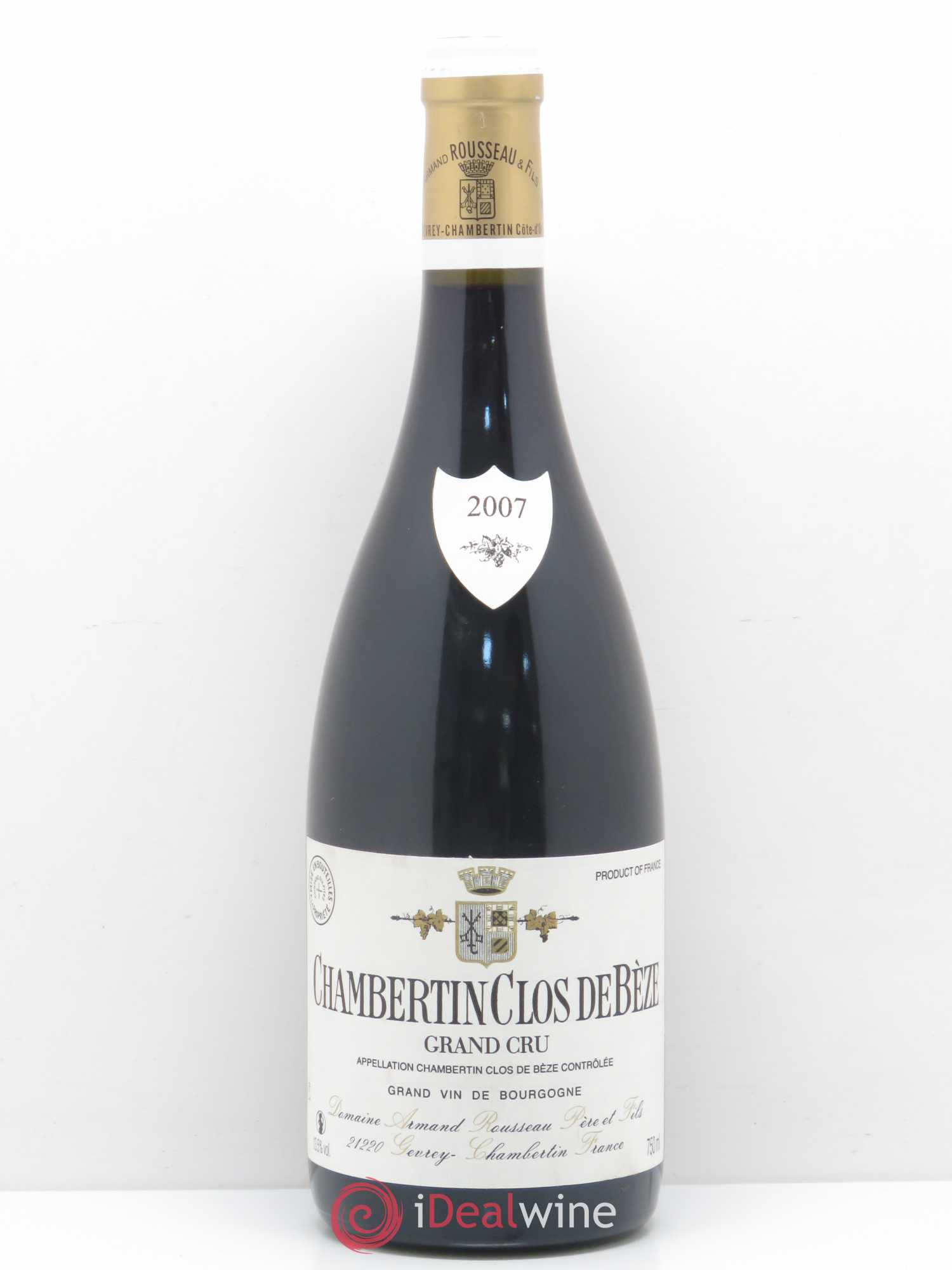 Chambertin Clos de Bèze Grand Cru Armand Rousseau (Domaine) 2007 - Lot de 1 bouteille - 0