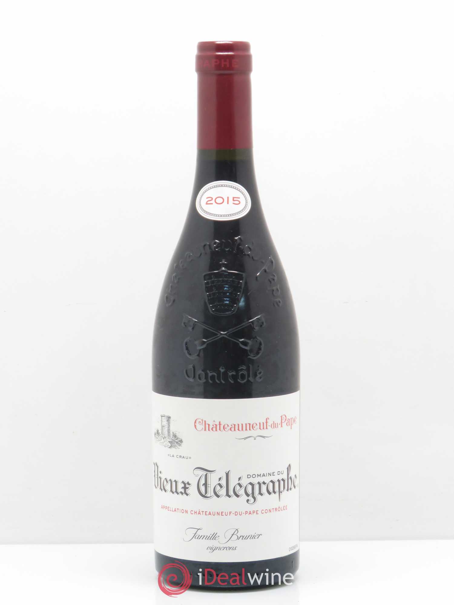 Châteauneuf-du-Pape Vieux Télégraphe (Domaine du) Vignobles Brunier 2015 - Lot de 1 bouteille - 0