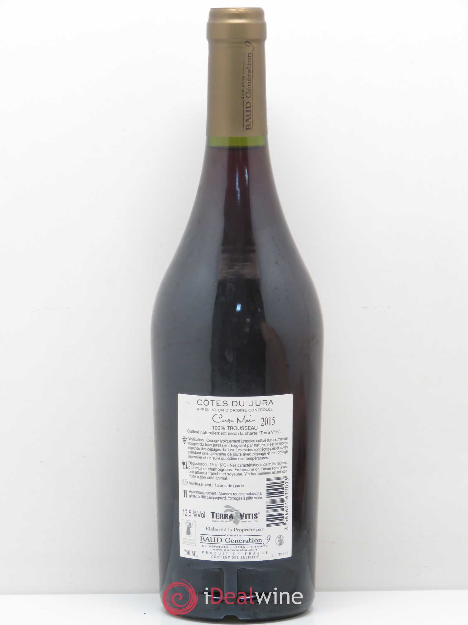 Côtes du Jura Trousseau - Baud 2015 - Posten von 1 Flasche - 1