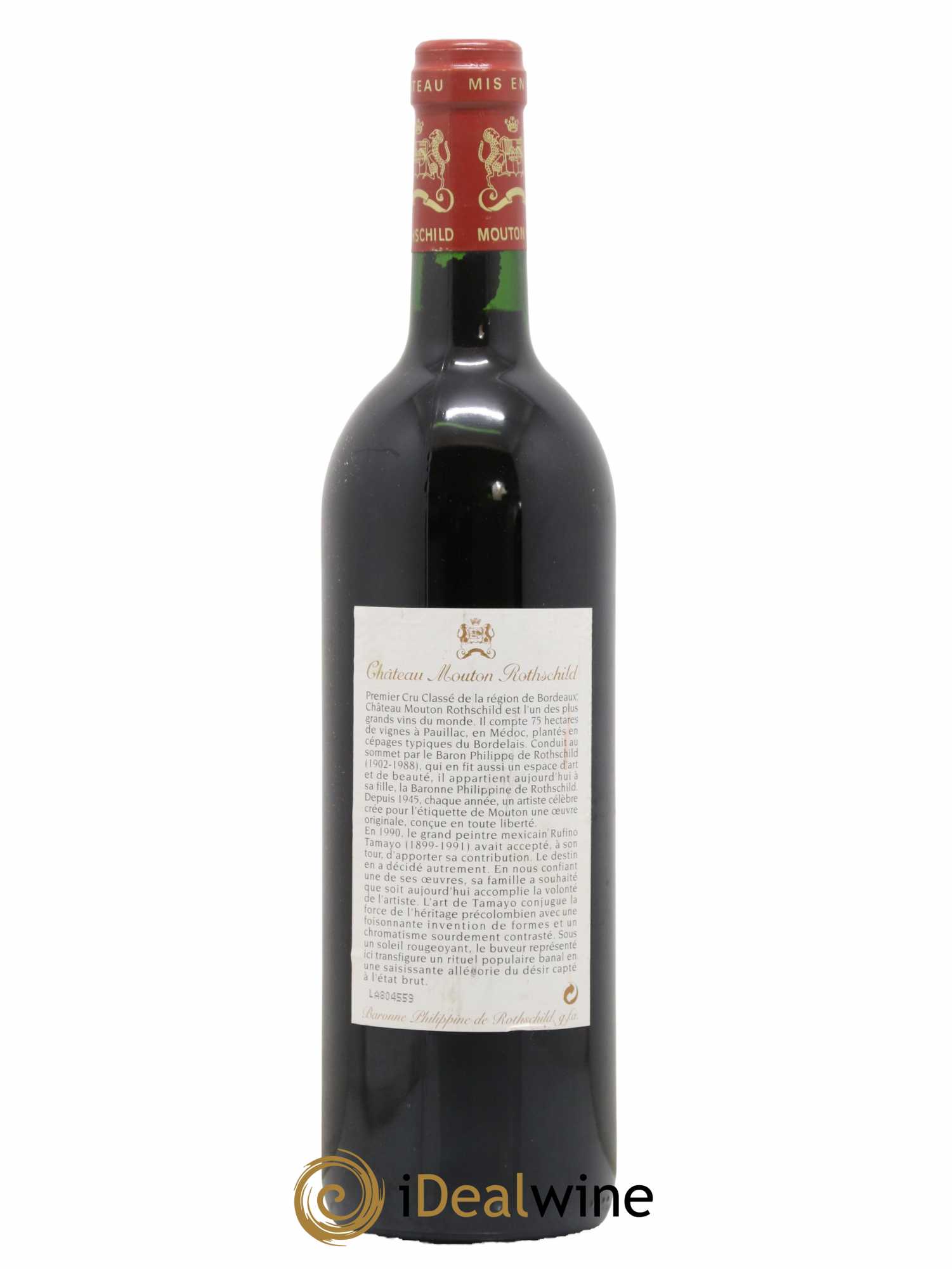 Château Mouton Rothschild 1er Grand Cru Classé 1998 - Lot de 1 bouteille - 1