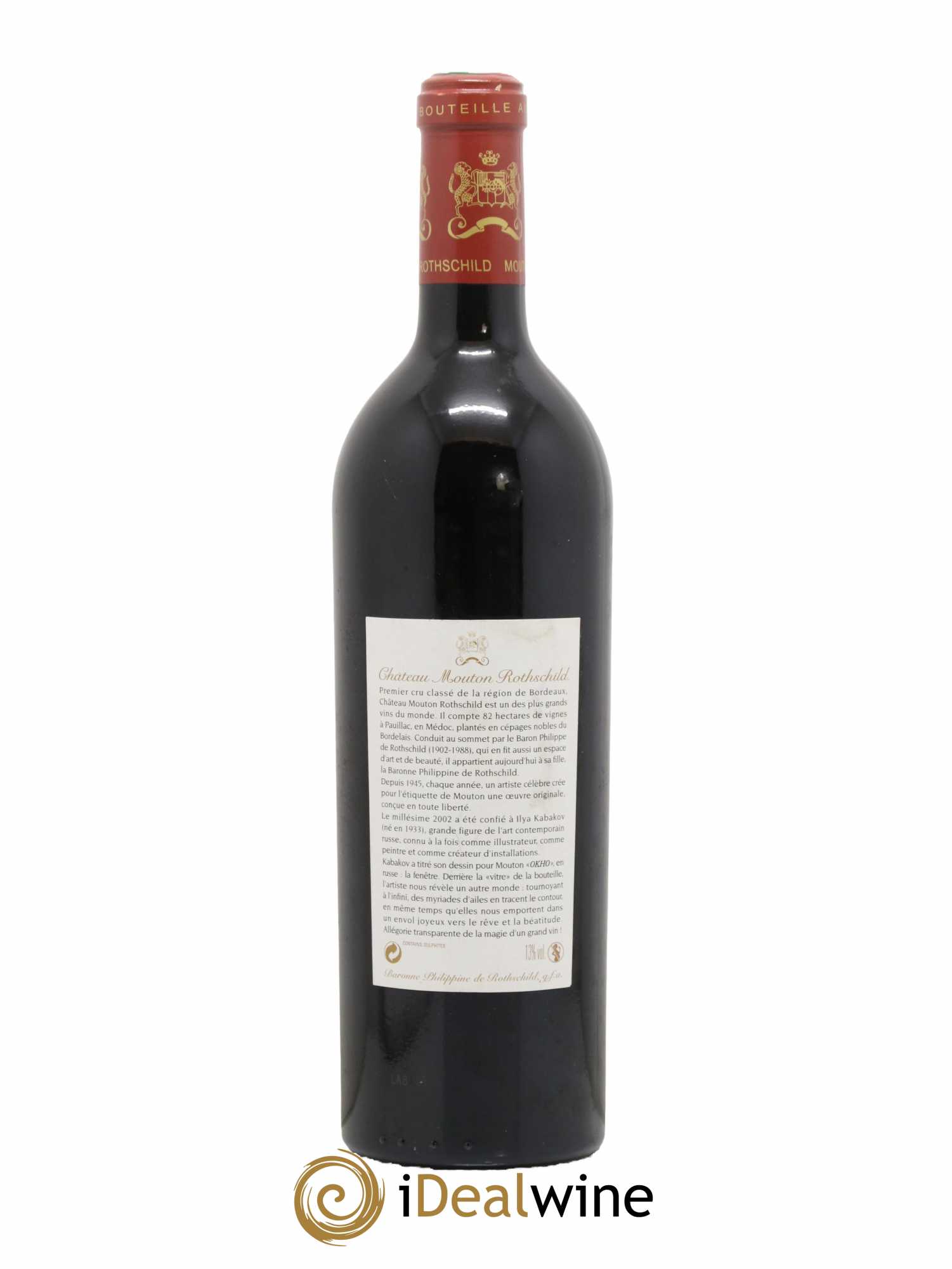 Château Mouton Rothschild 1er Grand Cru Classé 2002 - Lot de 1 bouteille - 1