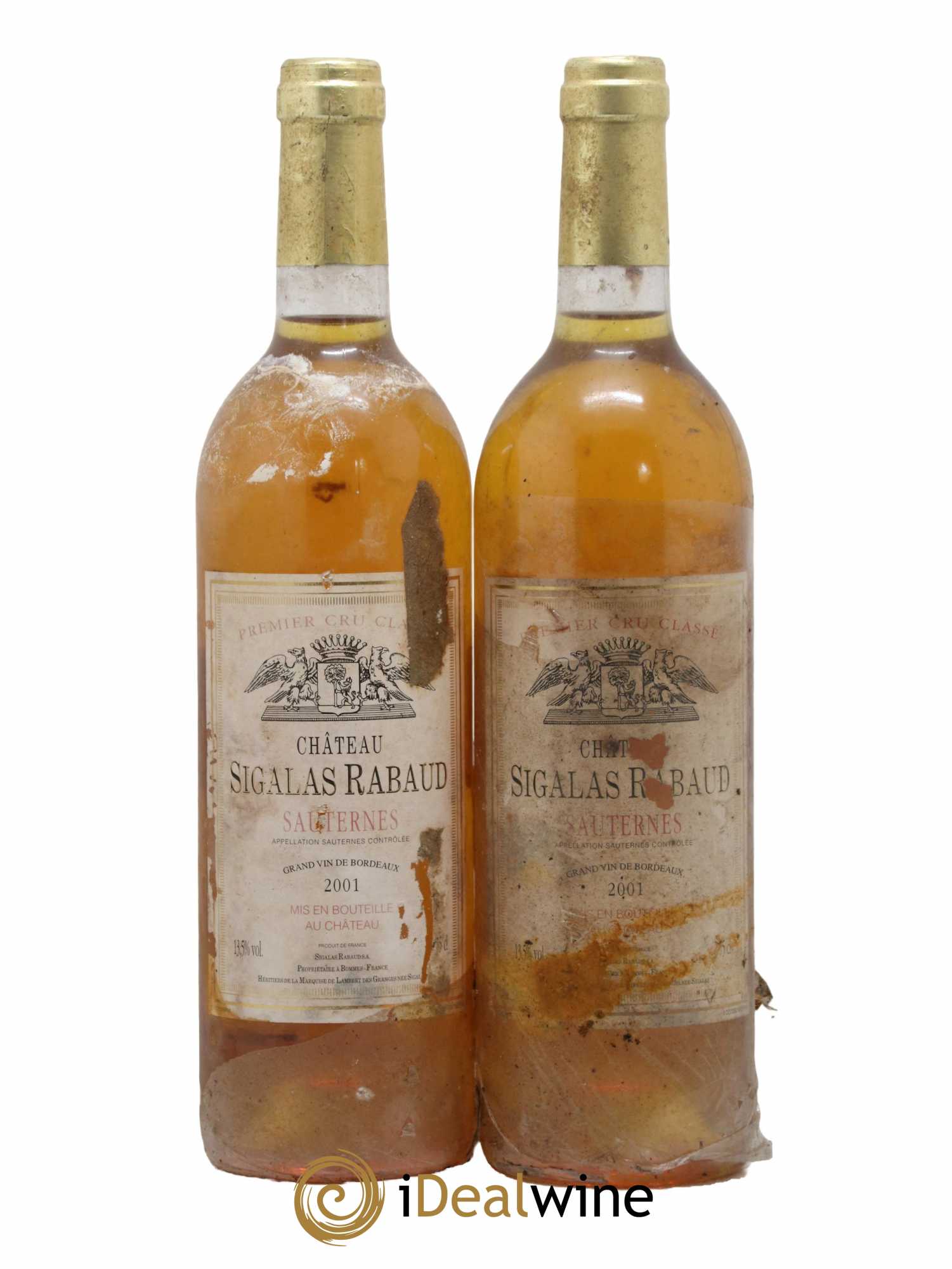 Château Sigalas Rabaud 1er Grand Cru Classé 2001 - Lotto di 2 bottiglie - 0