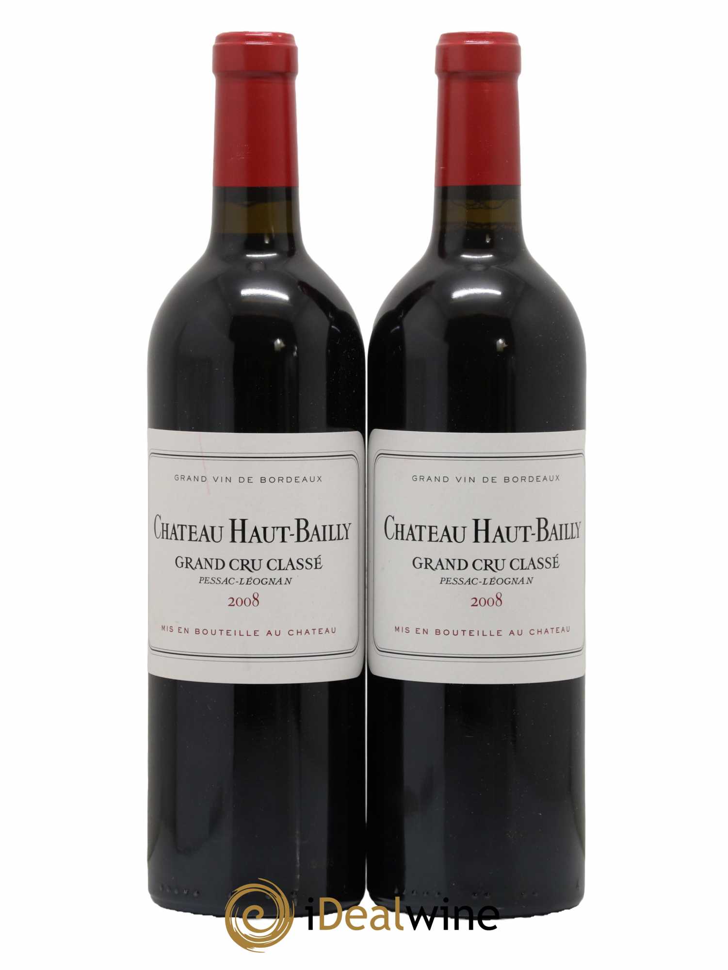 Château Haut-Bailly Cru Classé de Graves 2008 - Lot de 2 bouteilles - 0