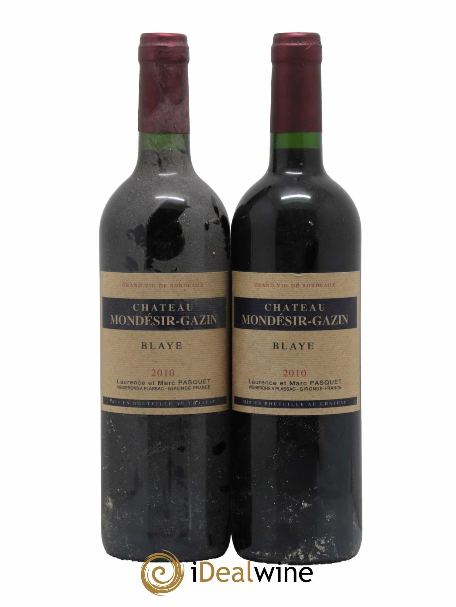 Premières-Côtes-de-Blaye (Blaye-Côtes-de-Bordeaux) Château Mondésir Gazin 2010 - Lot de 2 bouteilles - 0