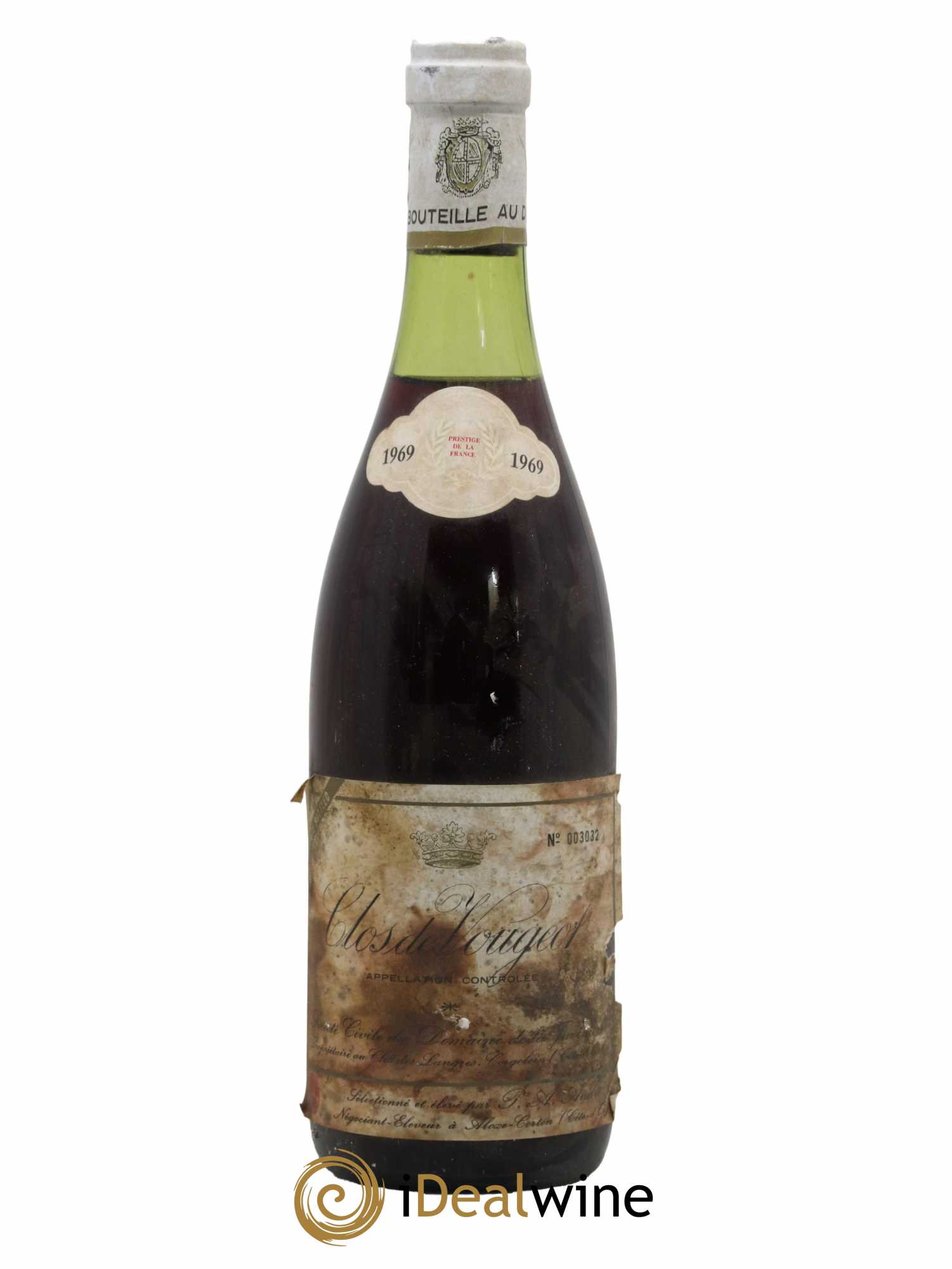 Clos de Vougeot Grand Cru Domaine André 1969 - Lot de 1 bouteille - 0