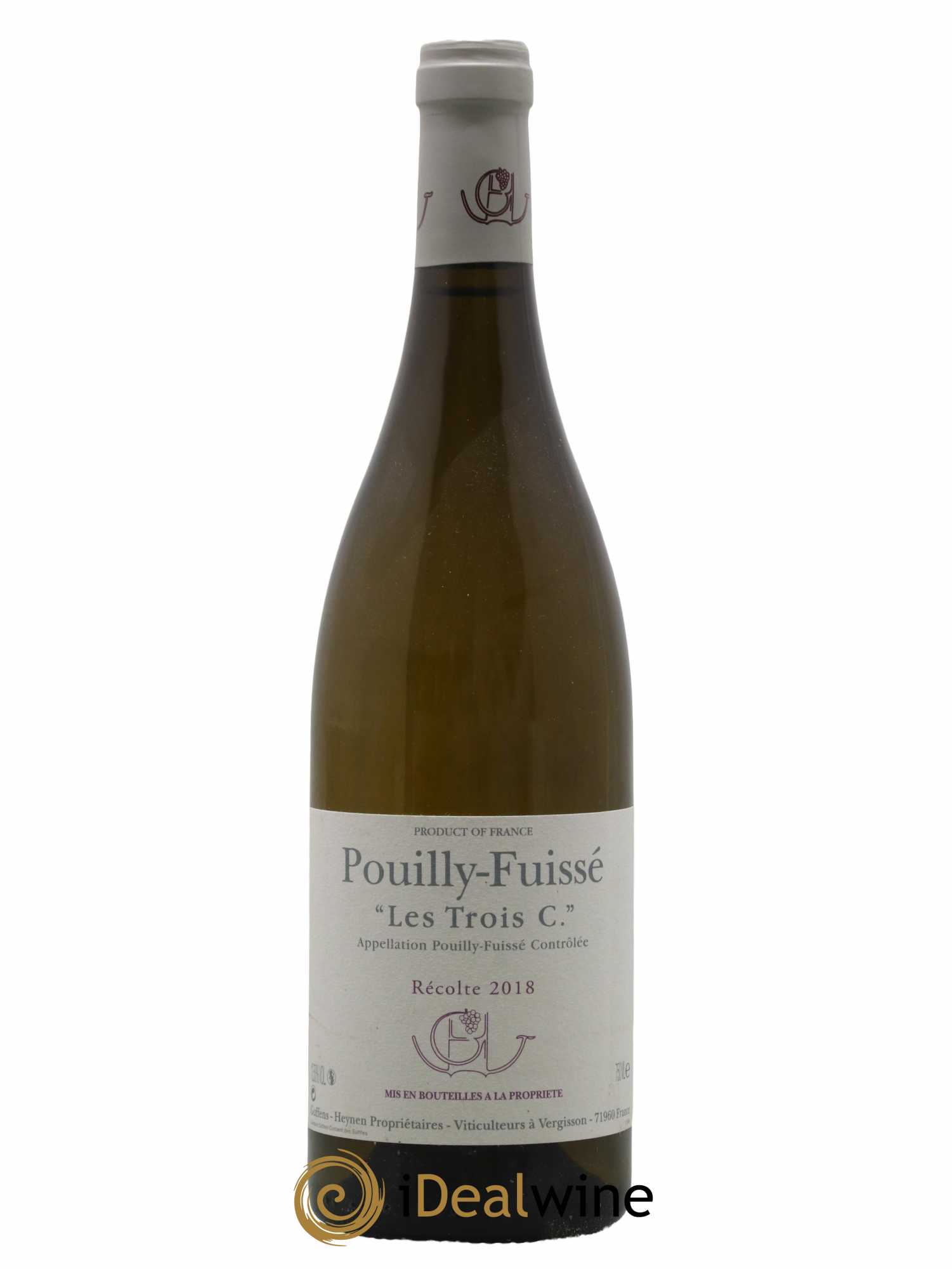 Pouilly-Fuissé Les Trois C Guffens-Heynen 2018 - Lot de 1 bouteille - 0