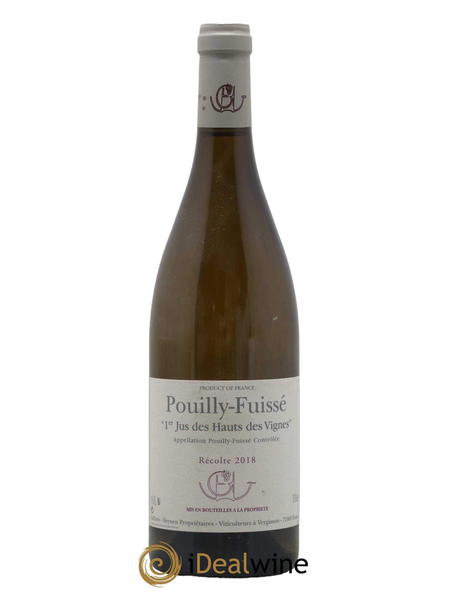 Pouilly-Fuissé 1er Jus des Hauts des Vignes Guffens-Heynen 2018 - Lot de 1 bouteille - 0