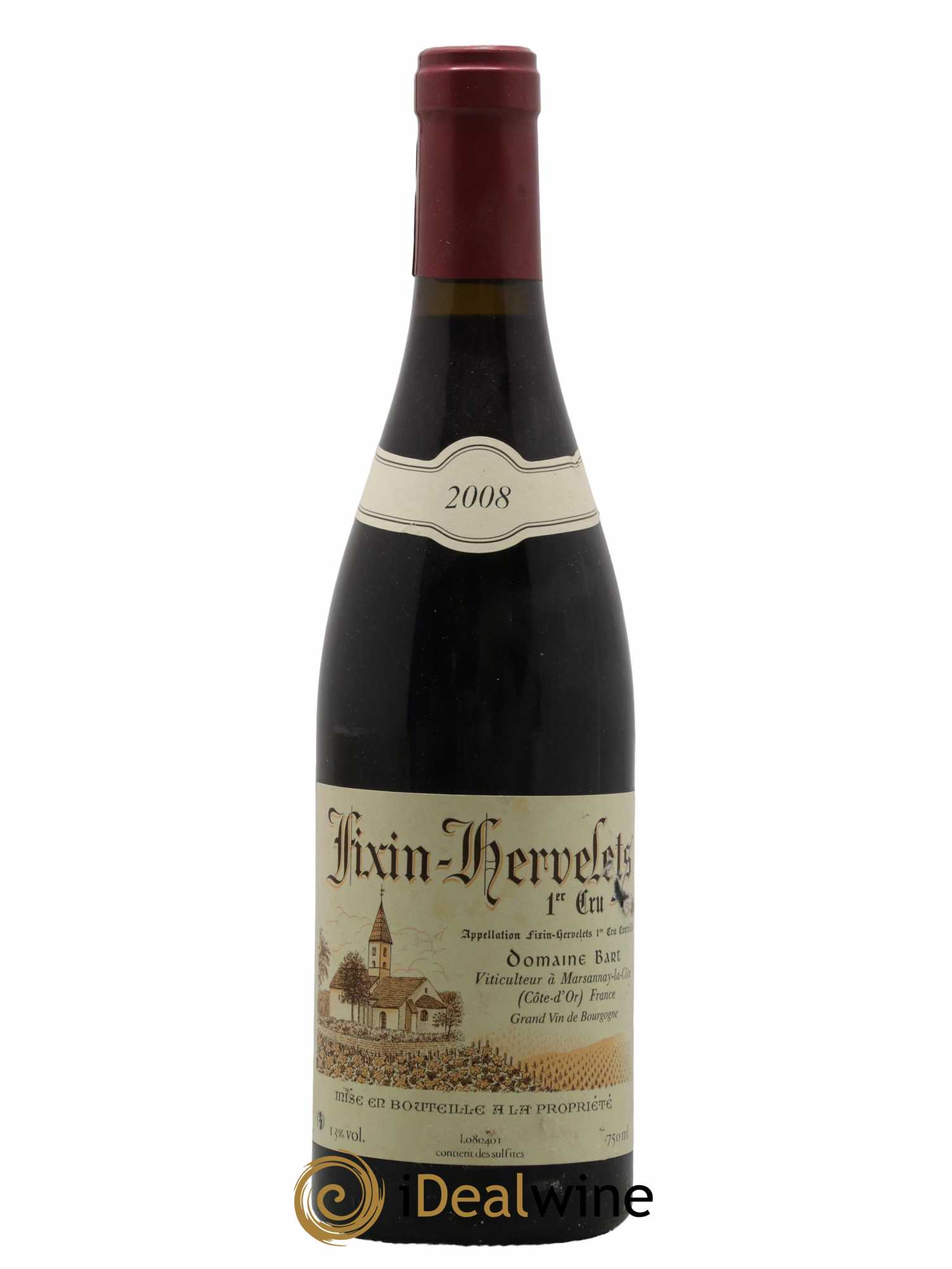 Fixin 1er Cru Hervelets Bart (Domaine) 2008 - Lot de 1 bouteille - 0