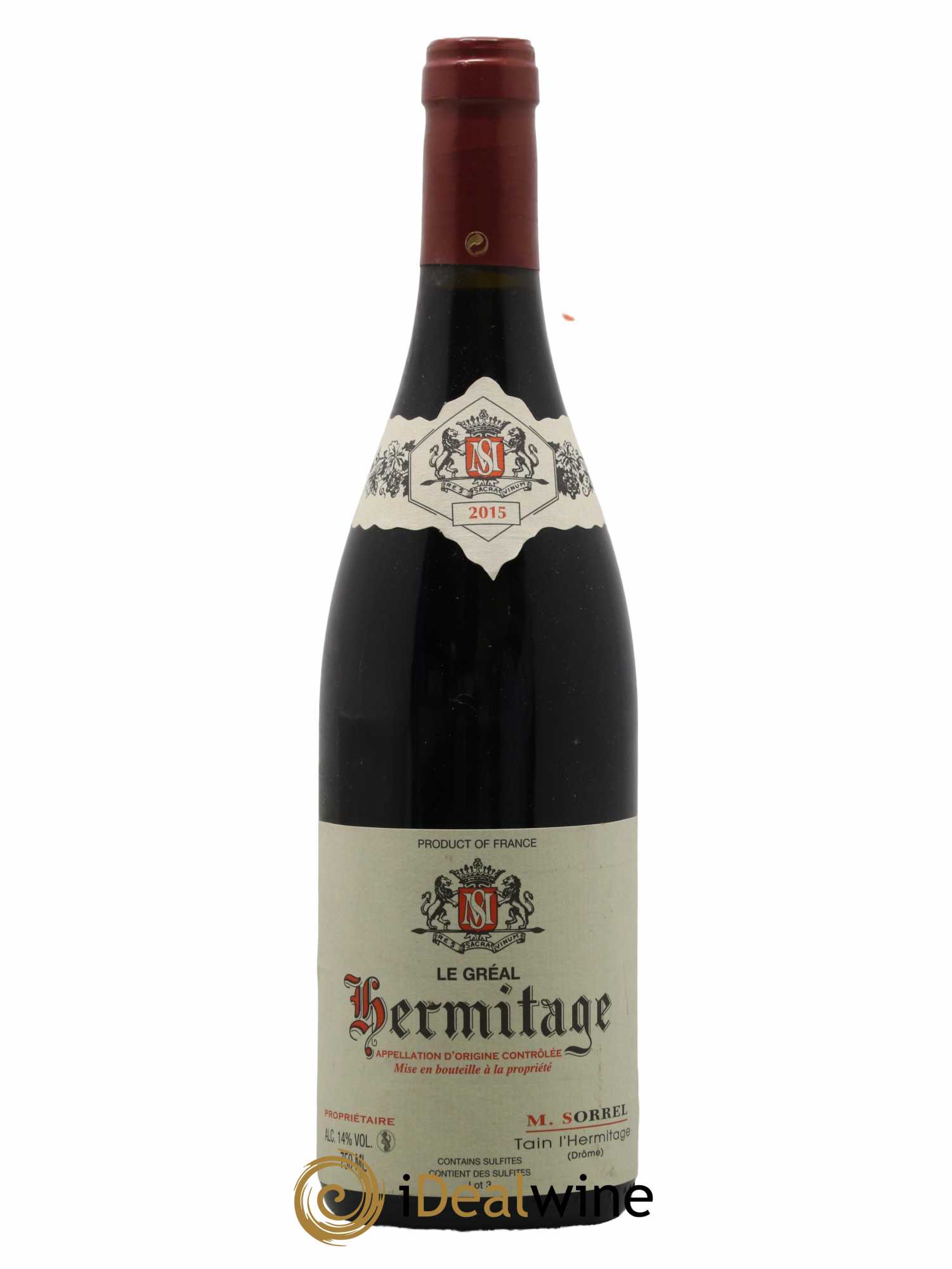 Hermitage Le Gréal Marc Sorrel 2015 - Lot de 1 bouteille - 0