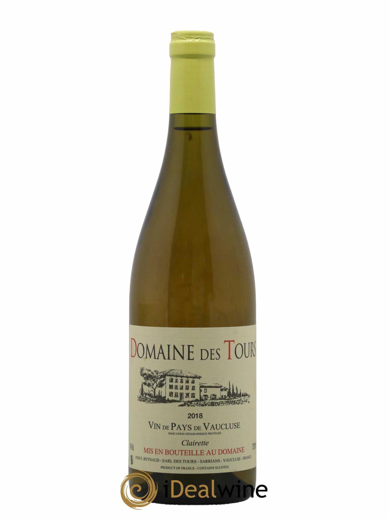 Vaucluse (Vin de Pays de Vaucluse) Domaine des Tours Emmanuel Reynaud Clairette 2018 - Lot de 1 bouteille - 0