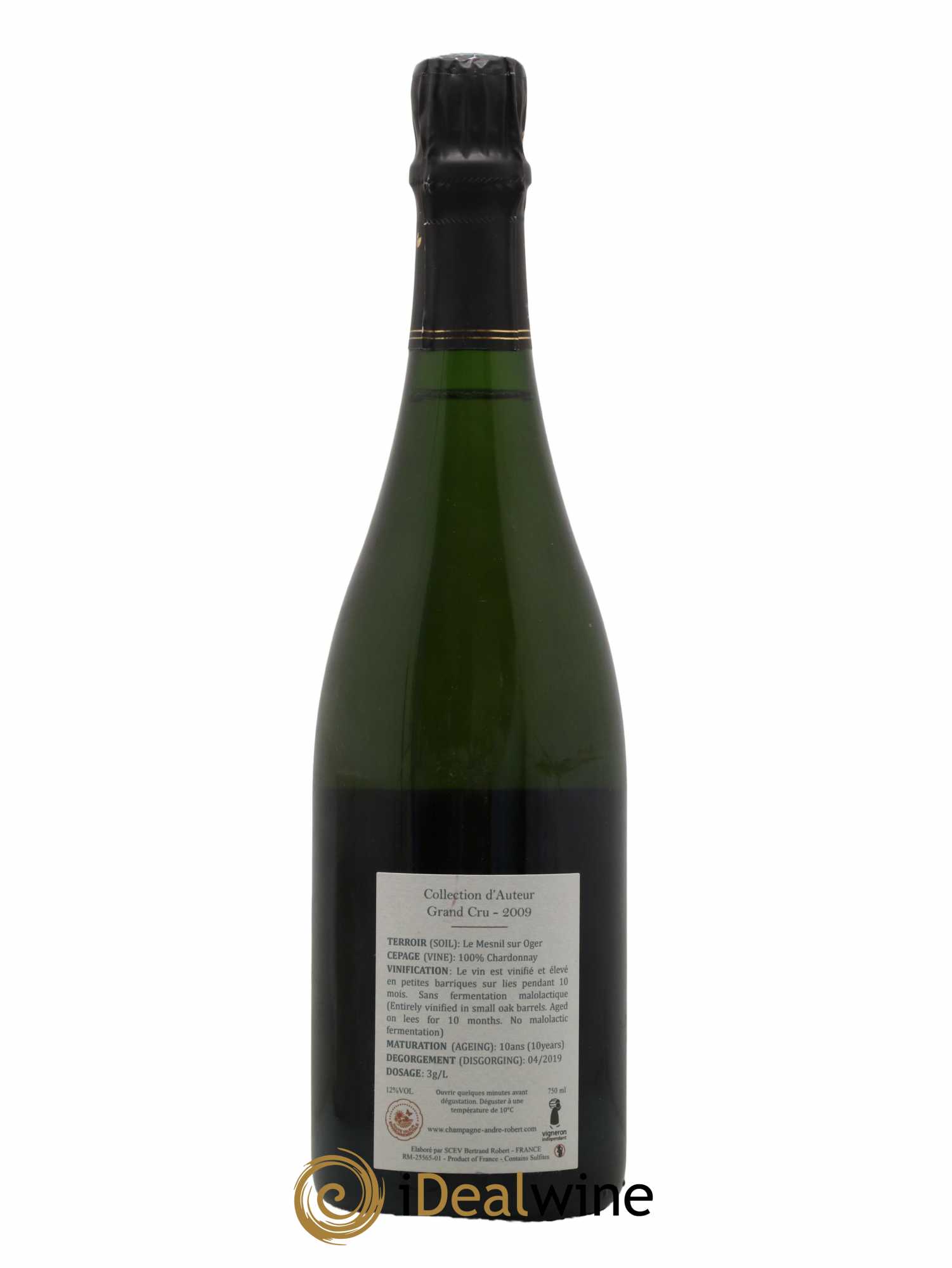 Champagne Collection d'Auteur Domaine Robert 2009 - Lot de 1 bouteille - 1