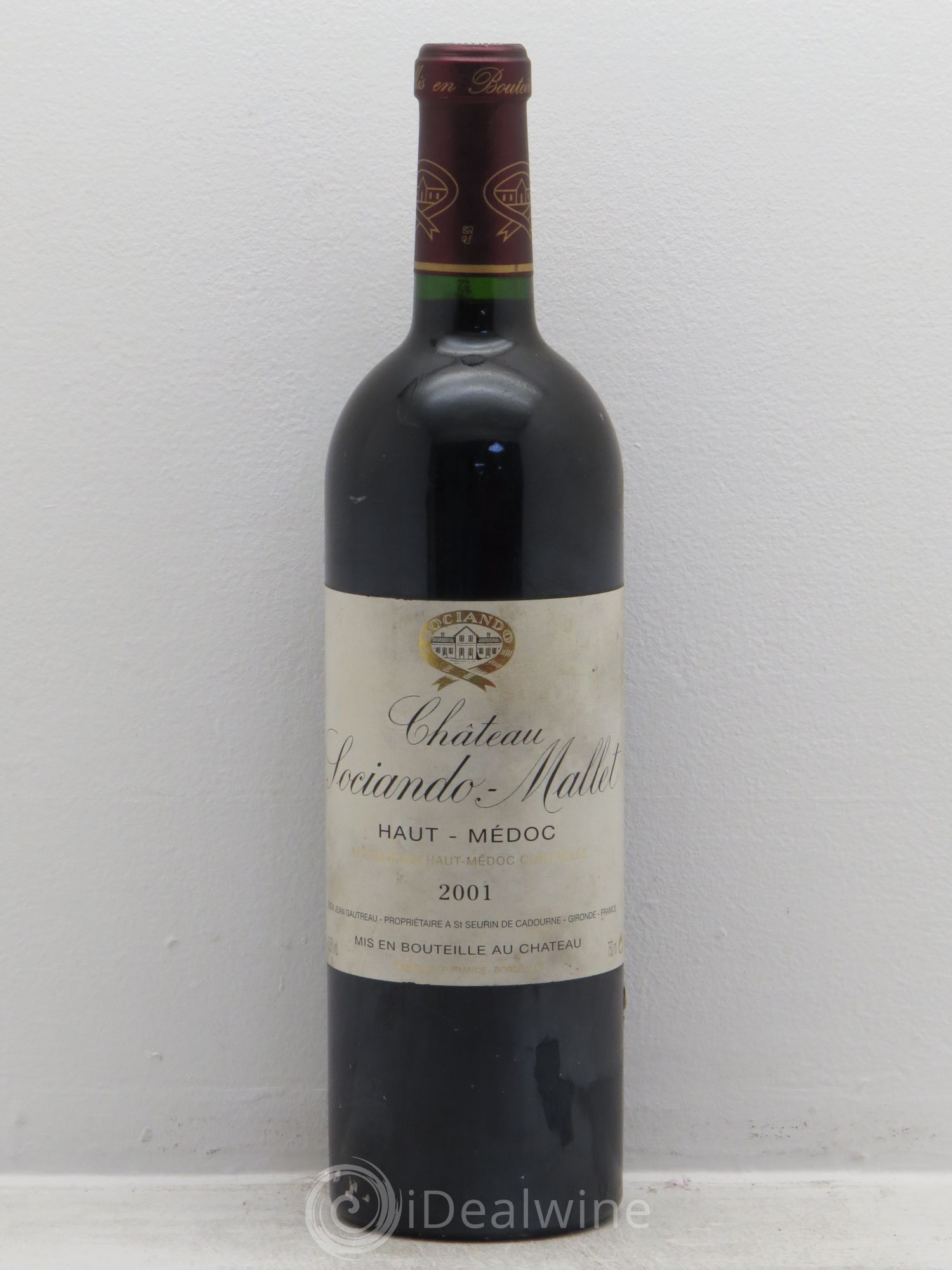 Château Sociando Mallet 2001 - Lot de 1 bouteille - 0