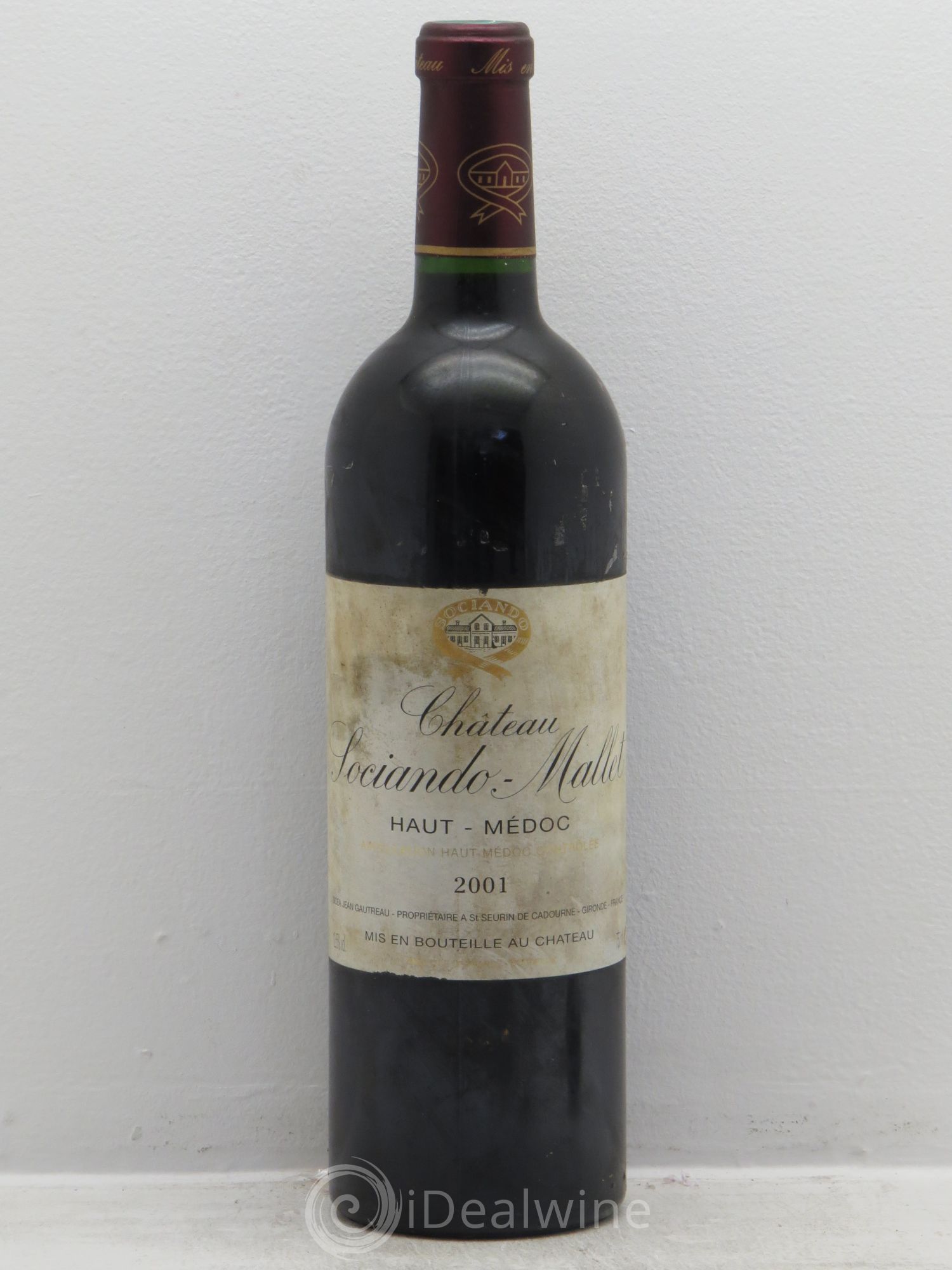 Château Sociando Mallet 2001 - Lot de 1 bouteille - 0