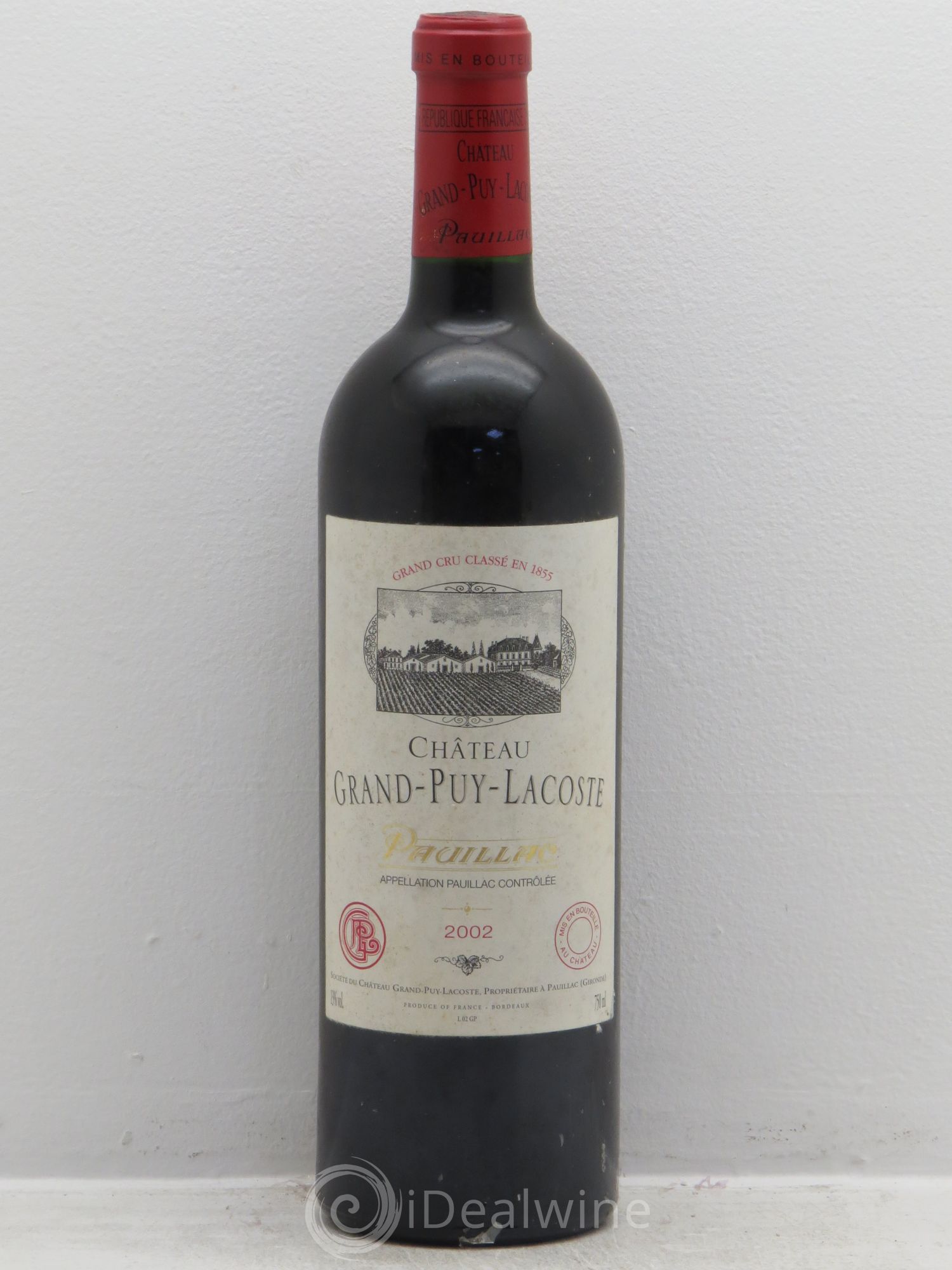 Château Grand Puy Lacoste 5ème Grand Cru Classé 2002 - Lot de 1 bouteille - 0