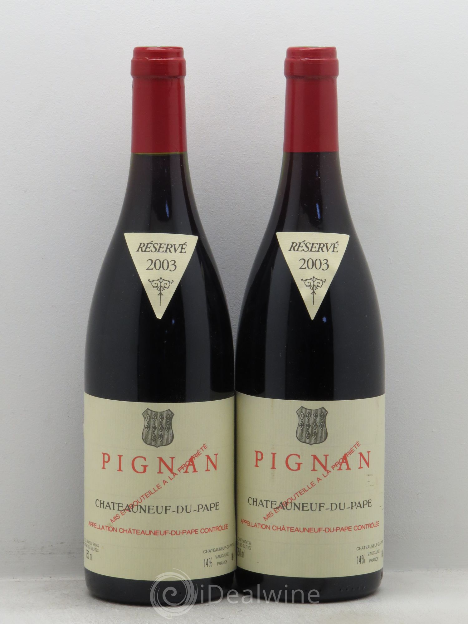 Châteauneuf-du-Pape Pignan Emmanuel Reynaud 2003 - Lot de 2 bouteilles - 0