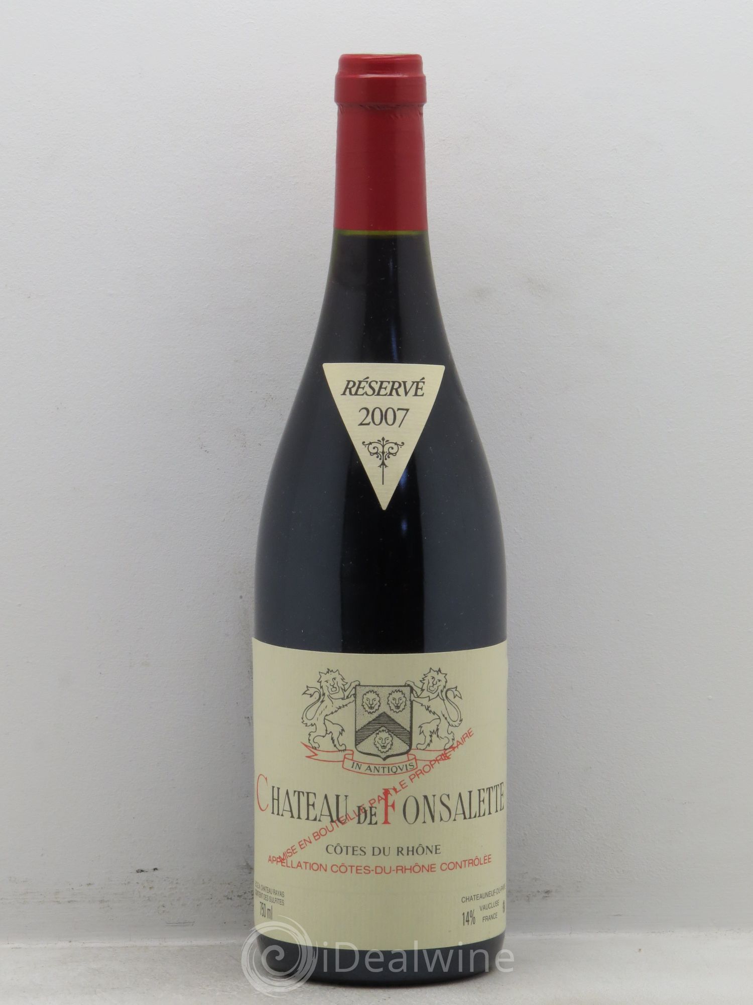 Côtes-du-Rhône Château de Fonsalette Emmanuel Reynaud 2007 - Lot de 1 bouteille - 0