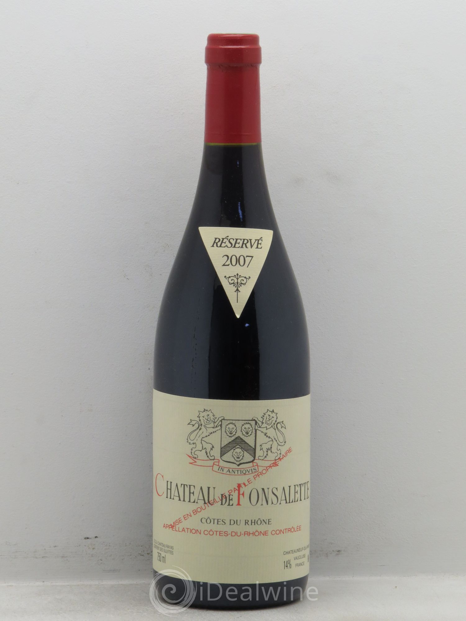Côtes-du-Rhône Château de Fonsalette Emmanuel Reynaud 2007 - Lot de 1 bouteille - 0