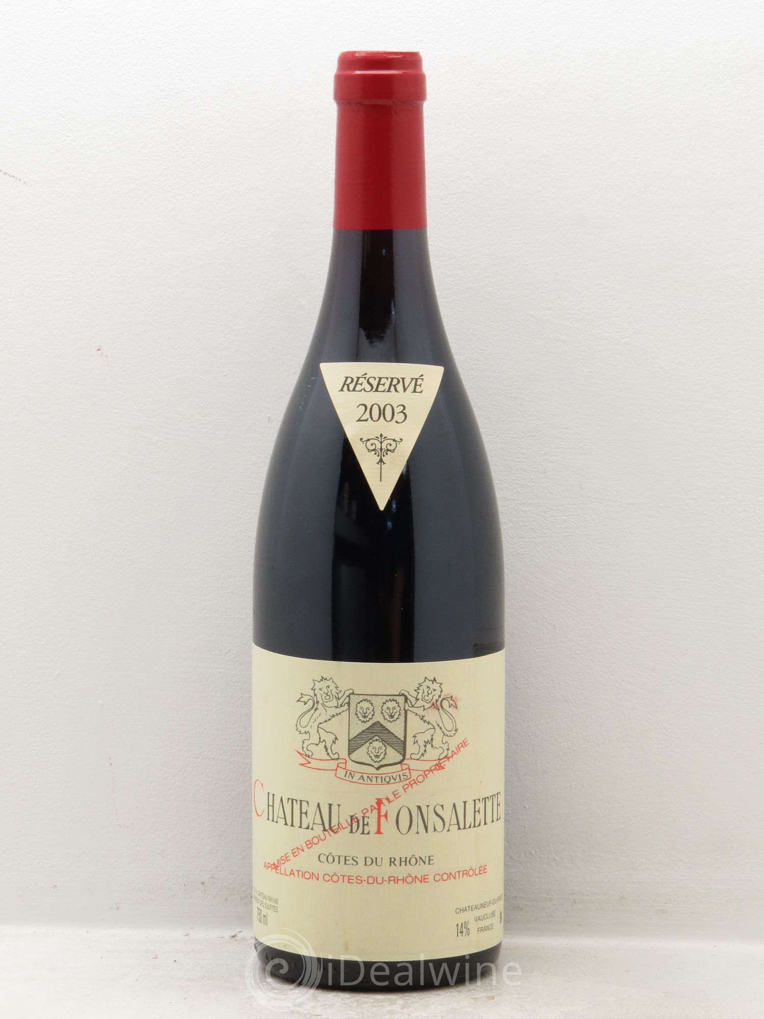 Côtes-du-Rhône Château de Fonsalette Emmanuel Reynaud (sans prix de réserve) 2003 - Lot de 1 bouteille - 0