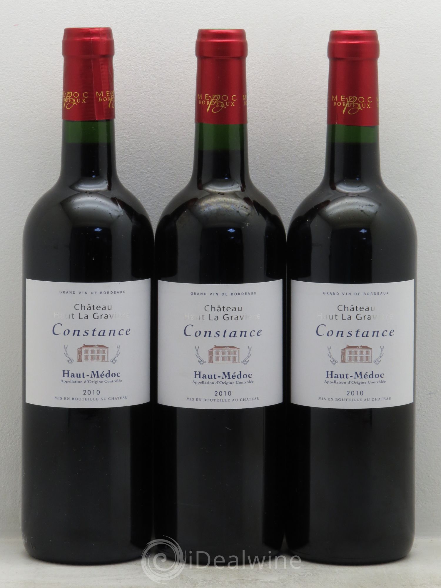 Haut Médoc Château Haut La Gravière Cuvée Constance 2010 - Posten von 3 Flaschen - 0