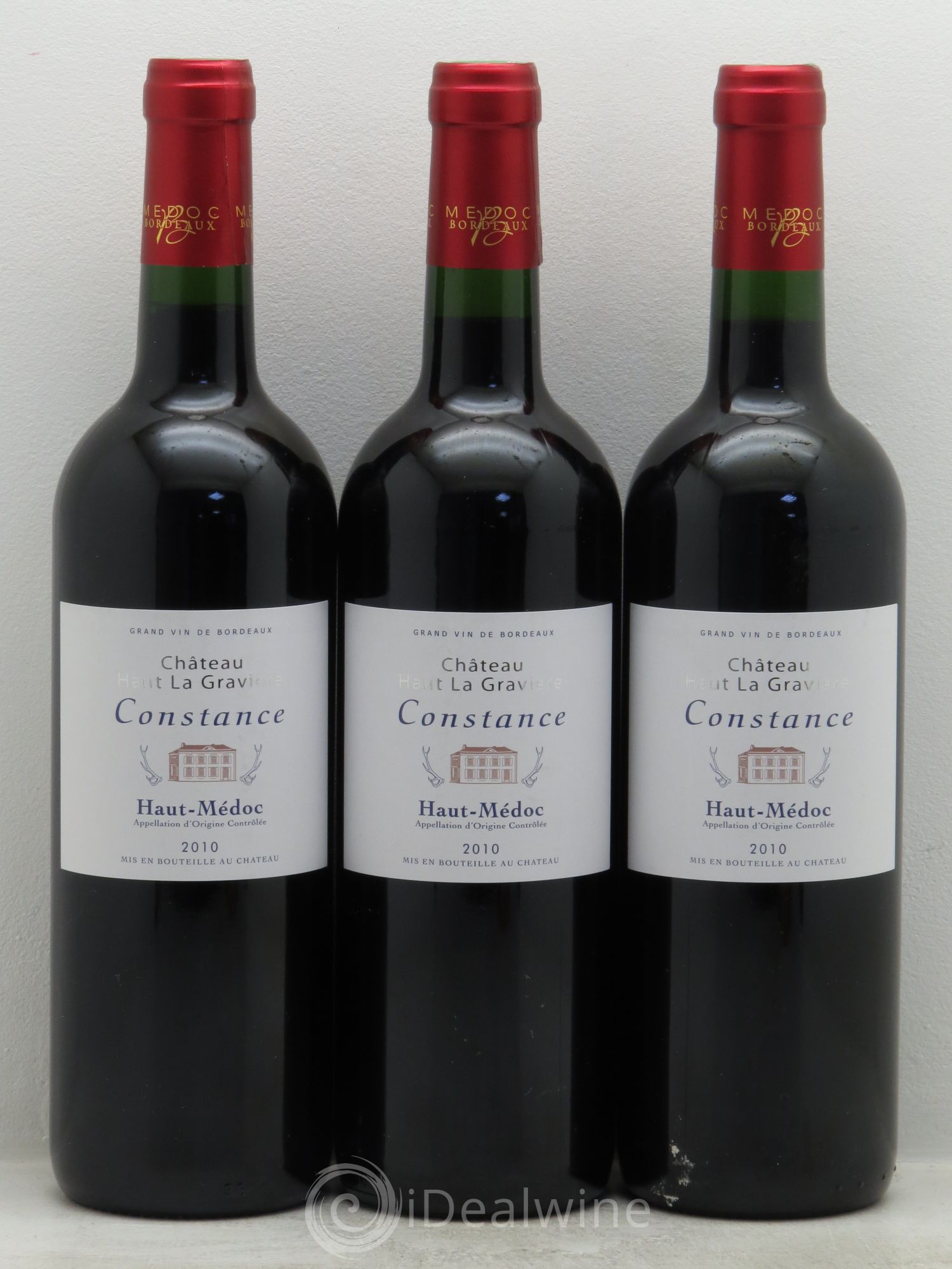 Haut Médoc Château Haut La Gravière Cuvée Constance 2010 - Posten von 3 Flaschen - 0
