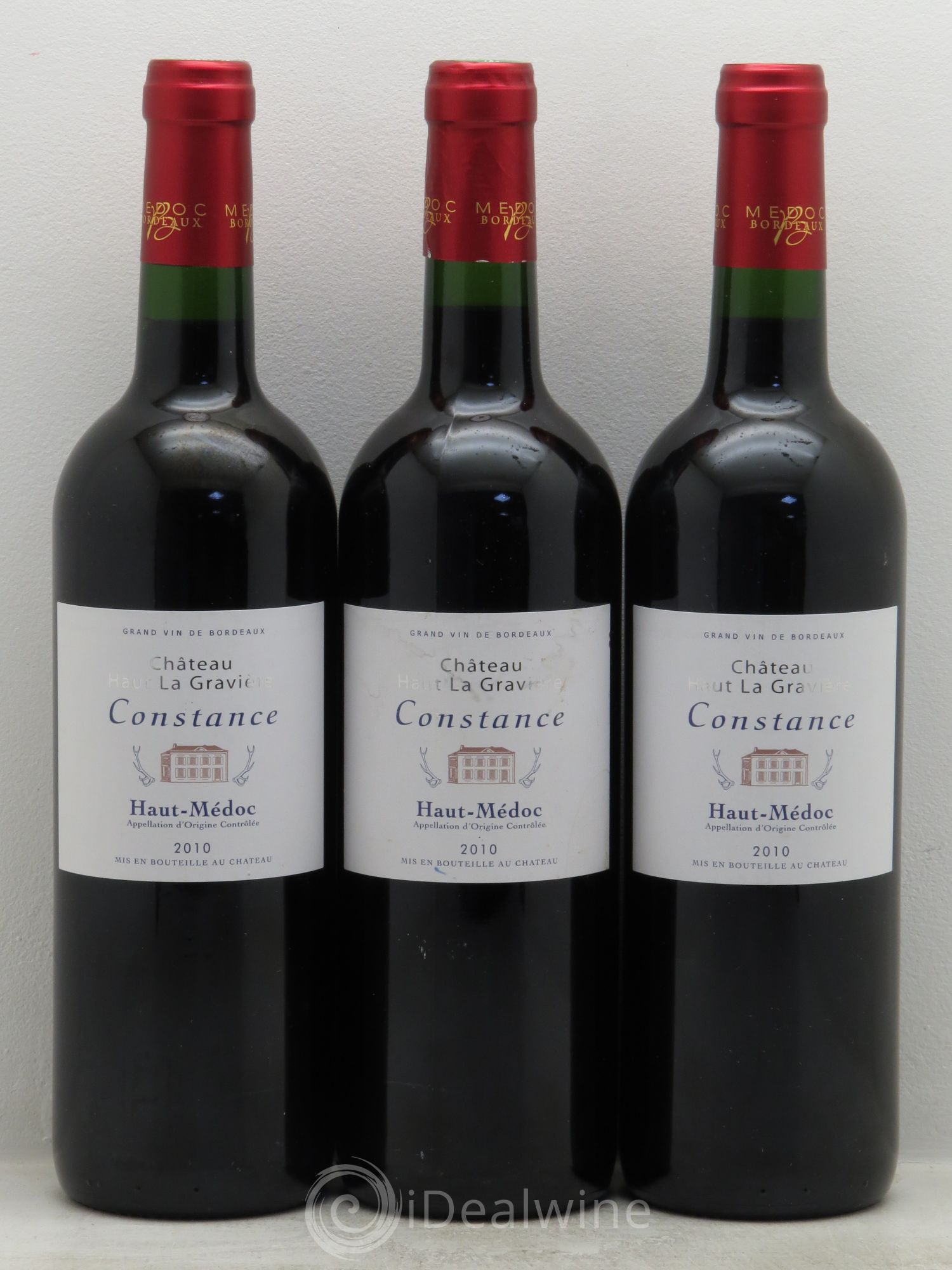 Haut Médoc Château Haut La Gravière Cuvée Constance 2010 - Posten von 3 Flaschen - 0